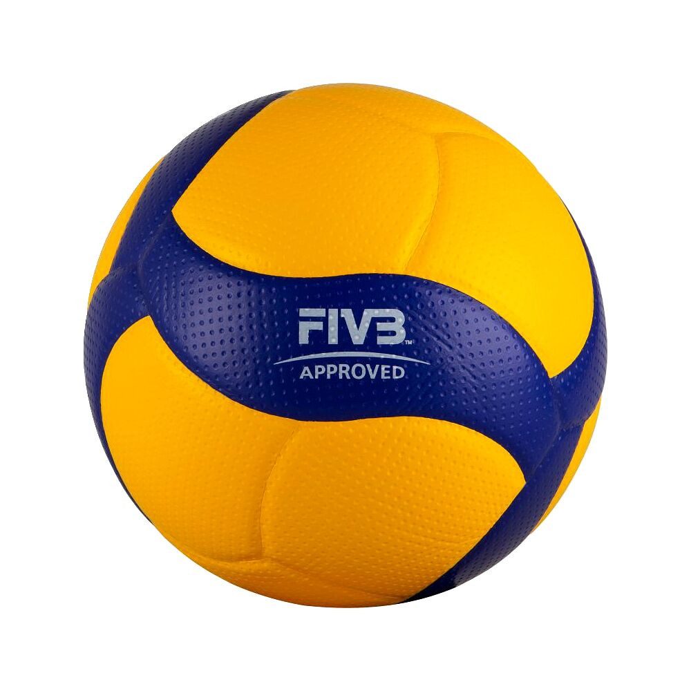 Mikasa Volleyball Volleyball V300W, Angenehmer Ballkontakt dank weicher 18-Panel-Oberfläche