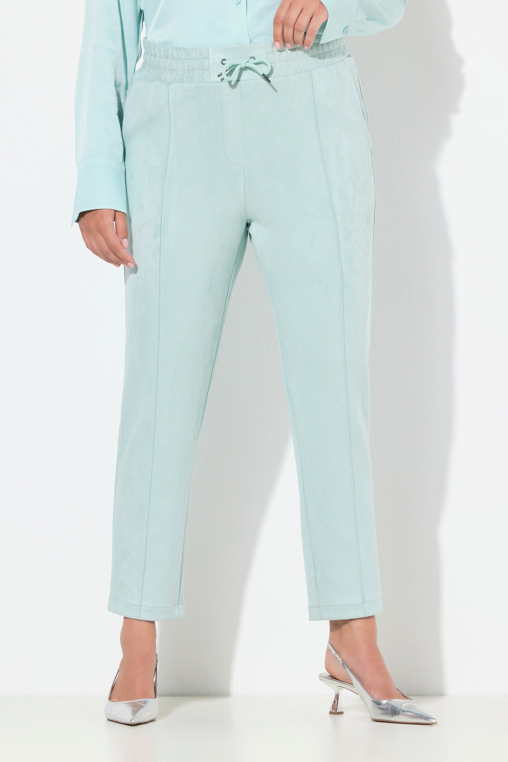 Schlupfhose Velours-Hose Ruby weites gerades Bein Elastikbund