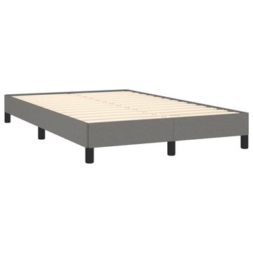 vidaXL Bett Bettgestell Dunkelgrau 120x190 cm Stoff