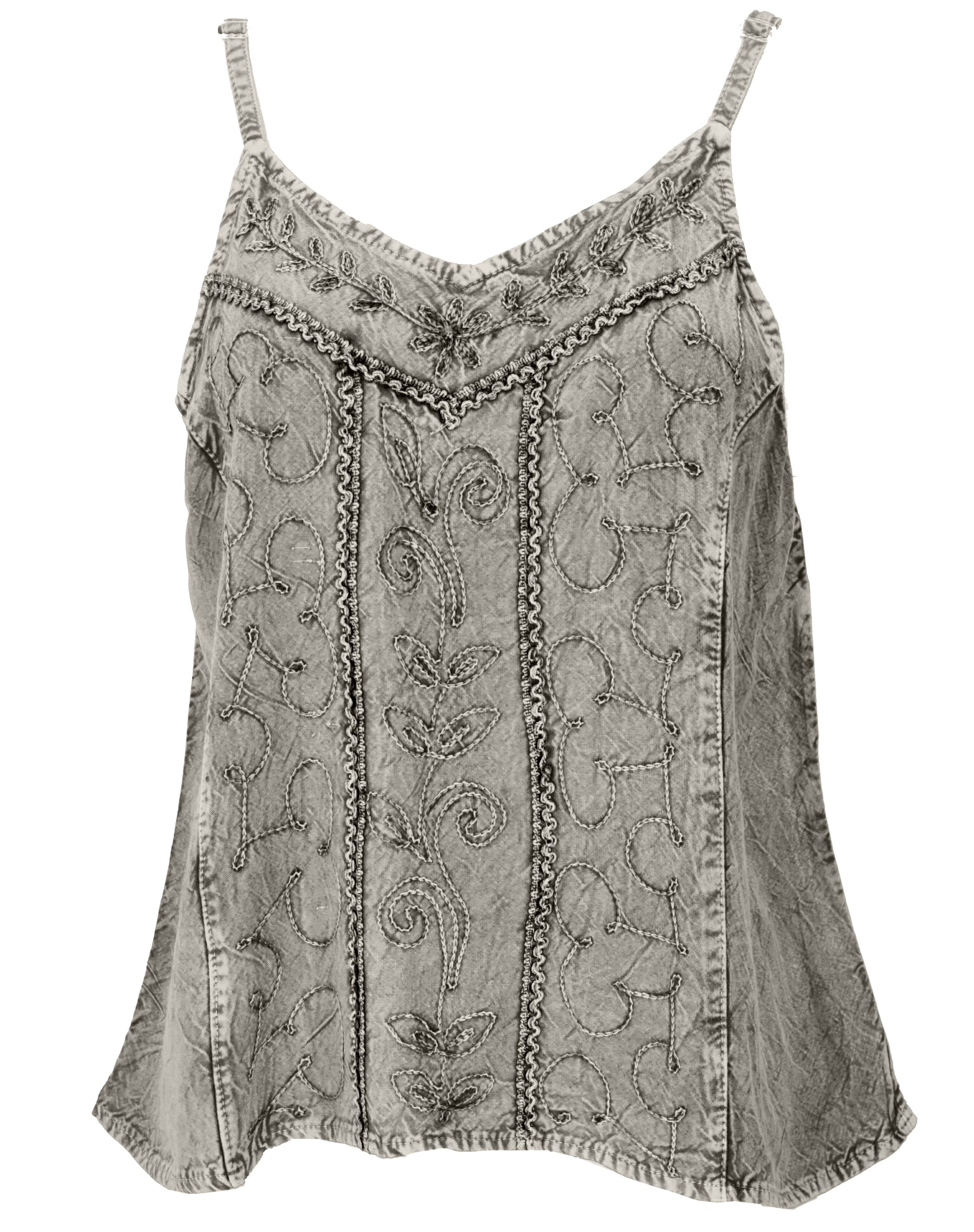Guru-Shop T-Shirt Besticktes Top Boho chic, lockeres Sommertop -.. Ethno Style, alternative Bekleidung, Festival