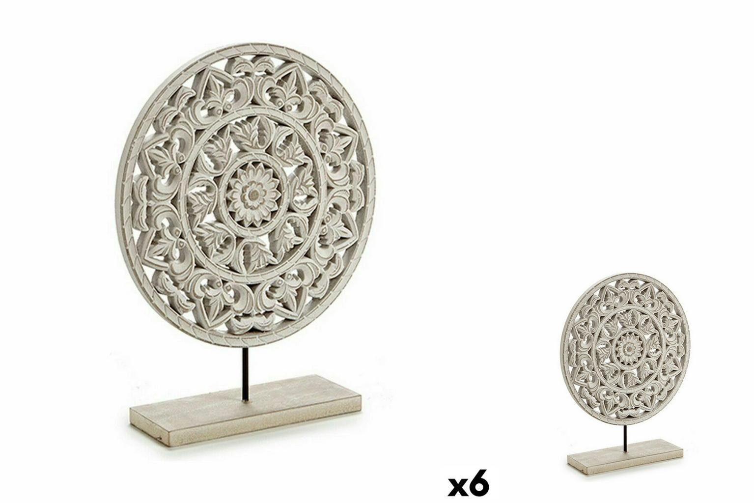 36 Dekoobjekt 30 6 7 cm Decor Weiß Mandala Deko-Figur Stück x Gift x