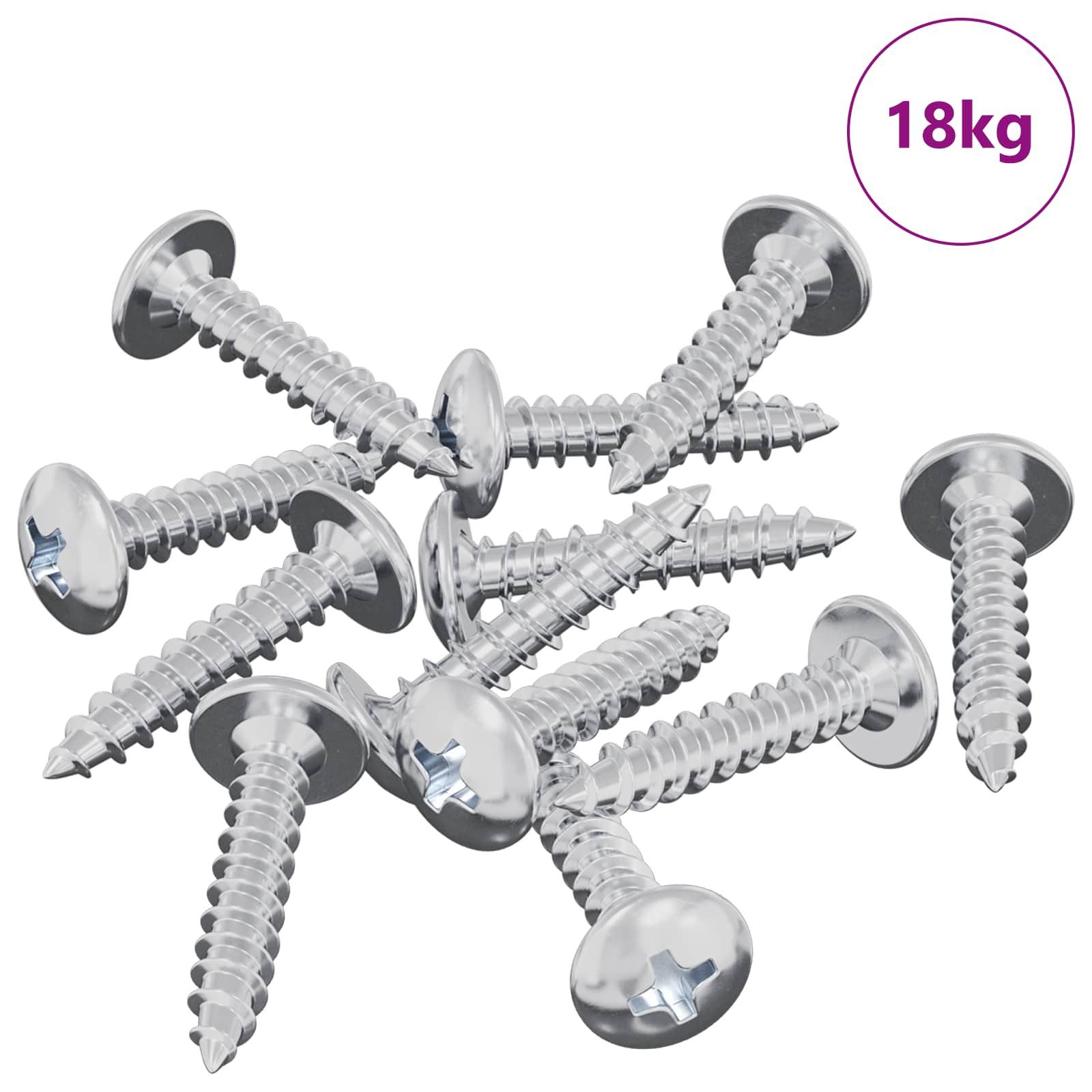vidaXL Schraube Selbstschneidender Nagel 10976 pcs Zink-beschichtet Stahl, (10976 St)