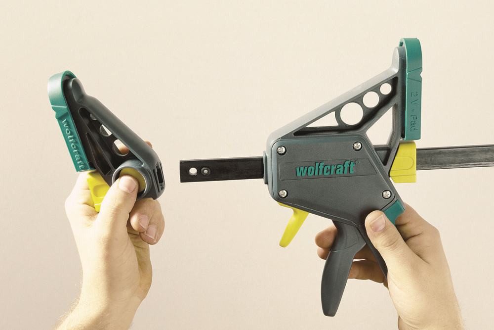 Wolfcraft Klemmzwinge Wolfcraft Einhandzwinge Pro Dehnbereich 21 - 41 cm