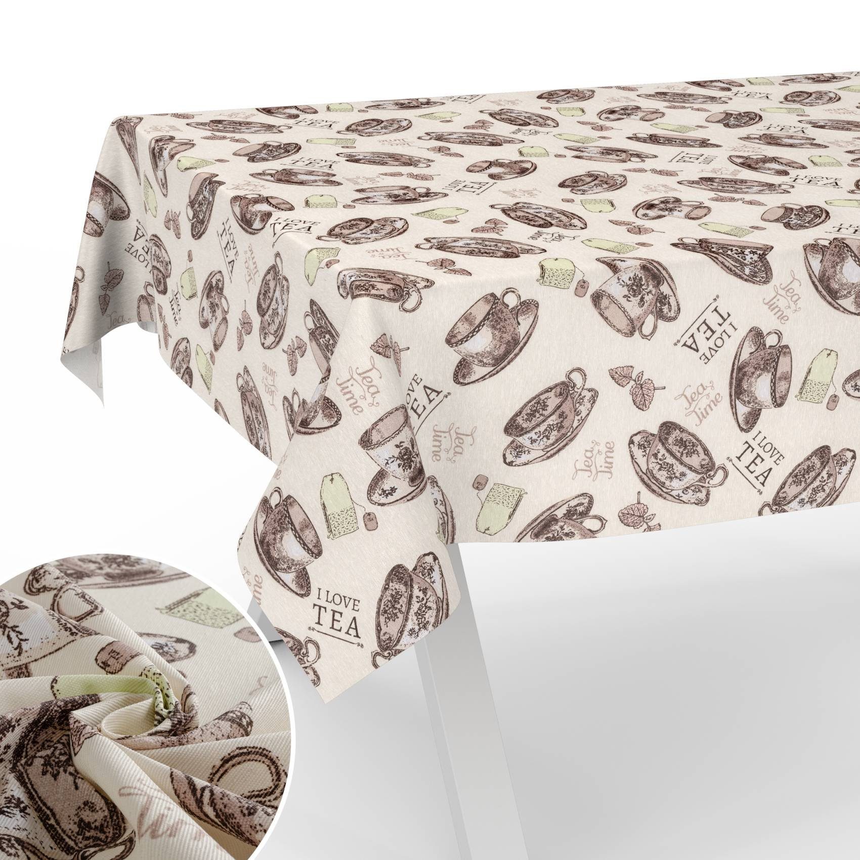 ANRO Tischdecke mit Tee und Kaffee günstig online kaufen