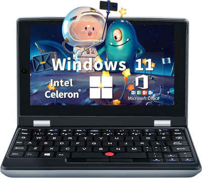 UDKED Windows 11, Office, Touchscreen USB 3.0 HDMI WiFi & Leichtgewichtiger Notebook (17,78 cm/7 Zoll, Intel Celeron J4105, 512 GB SSD, Kompaktes Kraftpaket für unterwegs)