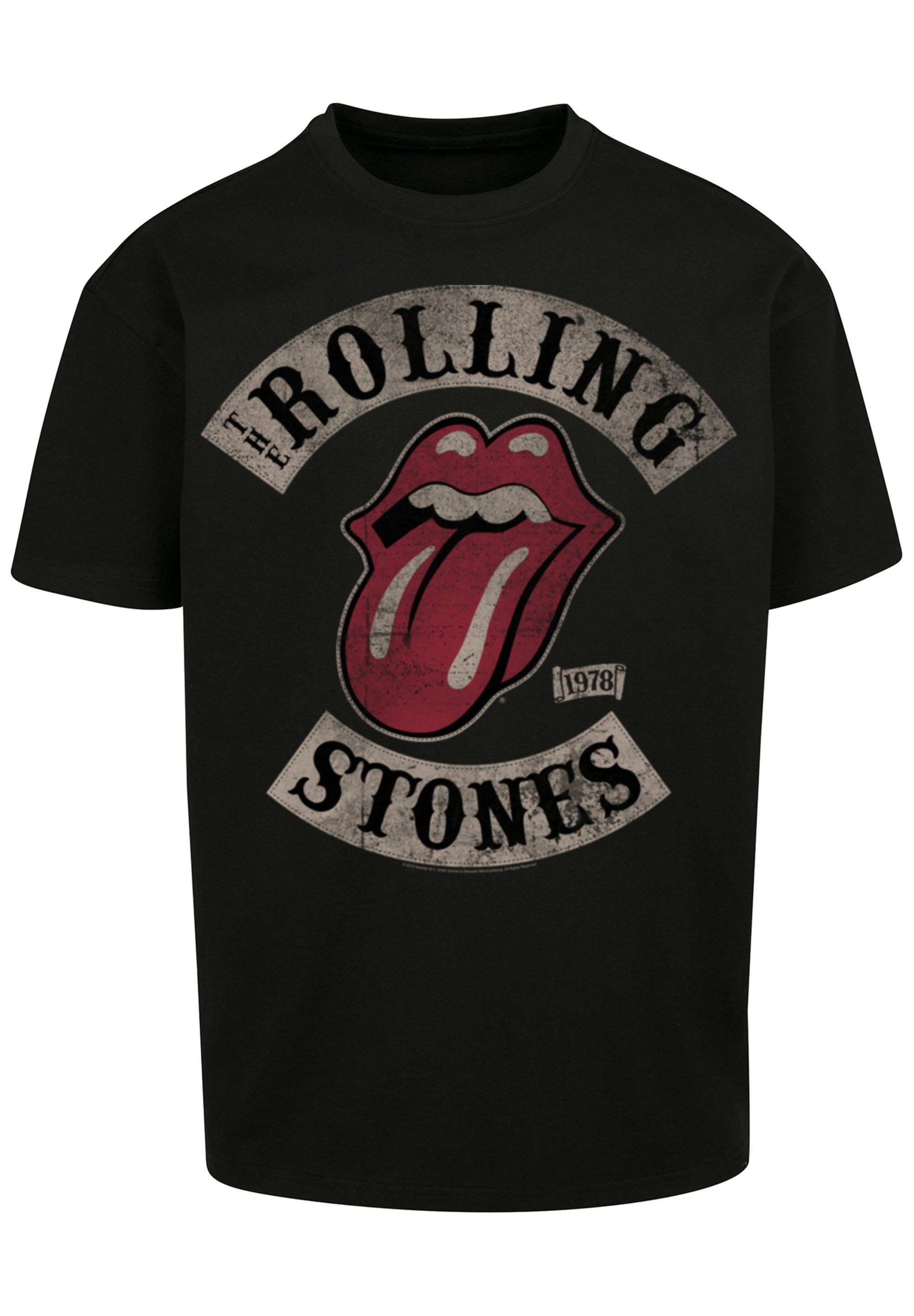 F4NT4STIC T-Shirt PLUS SIZE The Rolling Stones Tour '78 Print schwarz