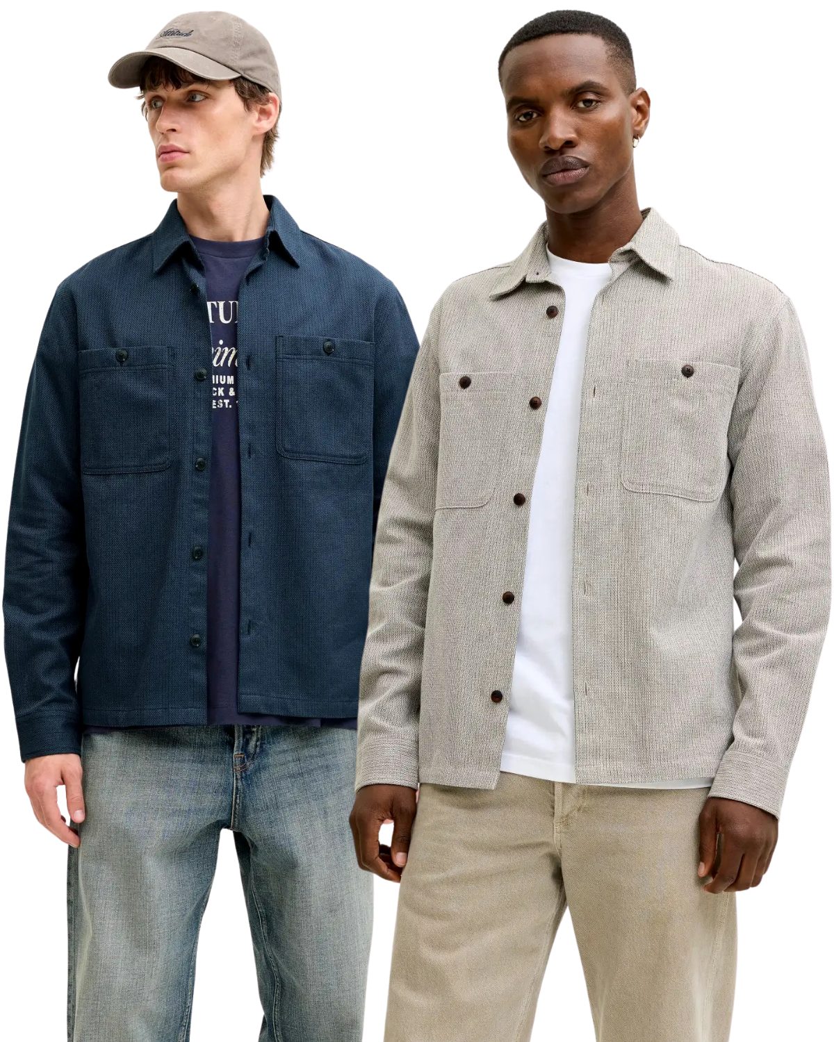 Jack & Jones Langarmhemd (Spar-Set, 2er-Pack) Klassisches Herrenhemd in Regular Fit