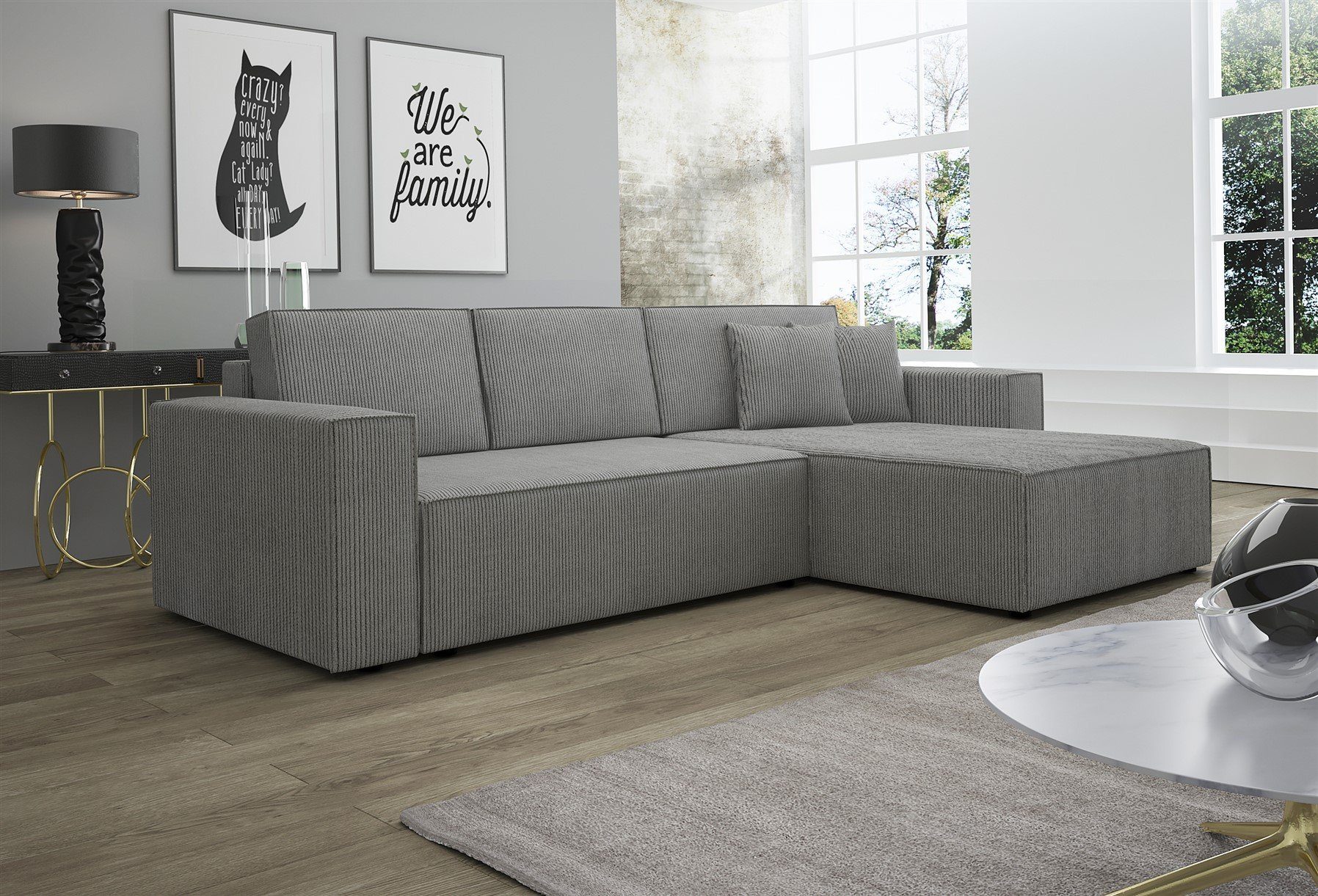 Fun Möbel Ecksofa Ecksofa Schlafsofa Sofa günstig online kaufen