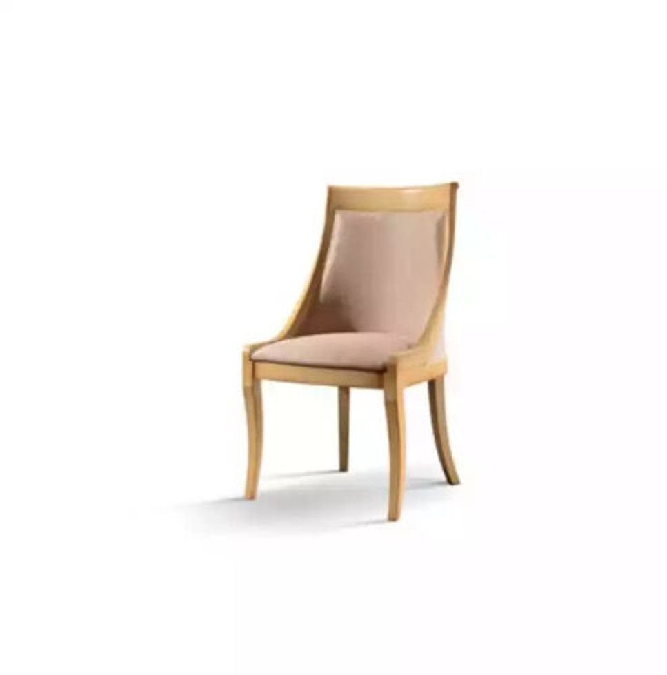 JVmoebel Esszimmerstuhl Klassisch Esszimmer Stuhl Luxus Textil Massivholz Design (1 St), Made in Italy