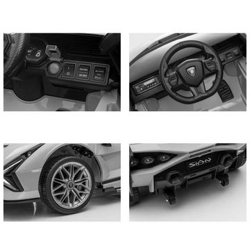 ES-Toys Elektro-Kinderauto Elektroauto Lamborghini Sian, Belastbarkeit 40 kg, EVA-Reifen Flügeltüren Scheinwerfer