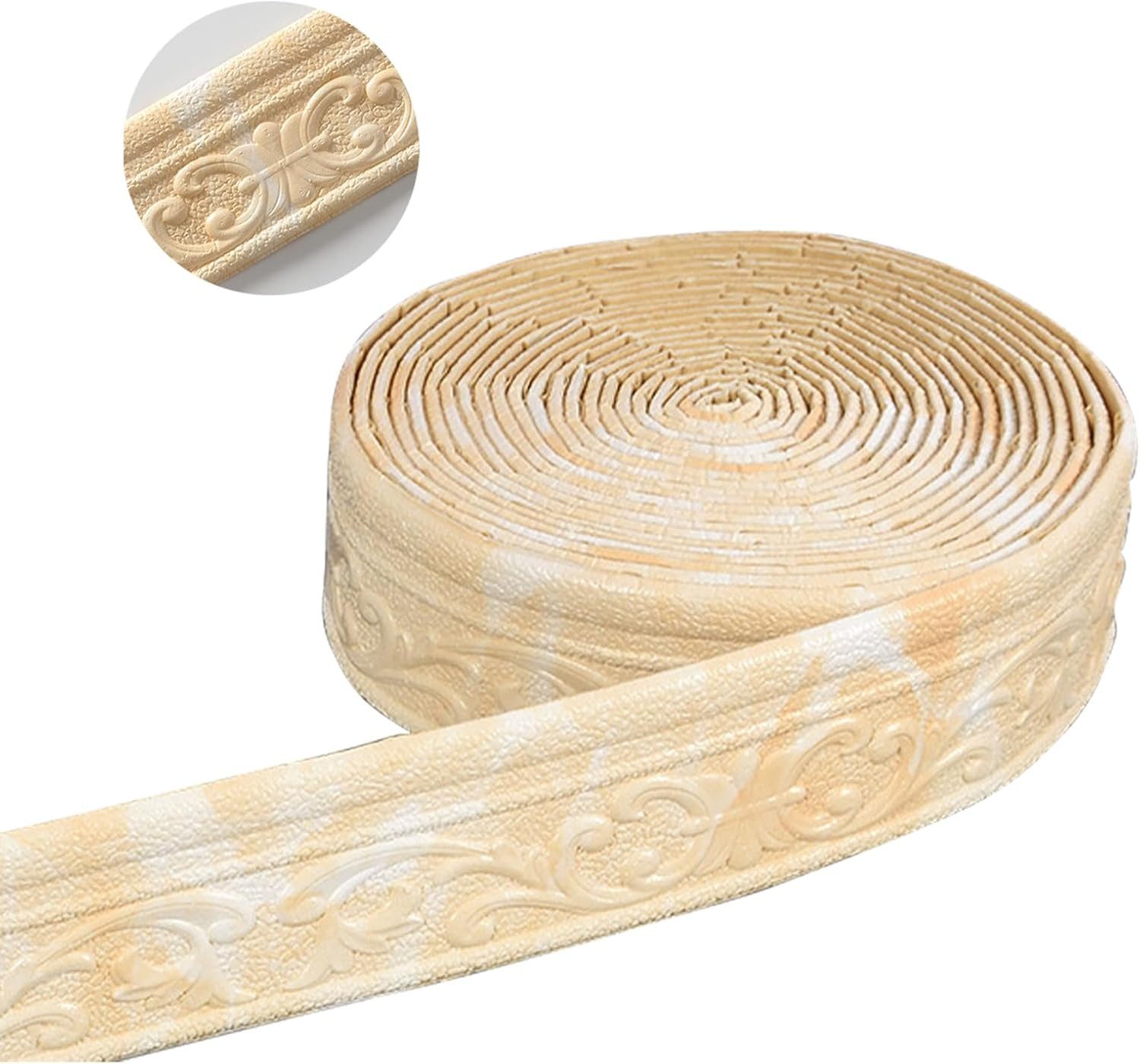 Kaket Bordüre 3D Stuckleisten Wand, Zierleisten Selbstklebend