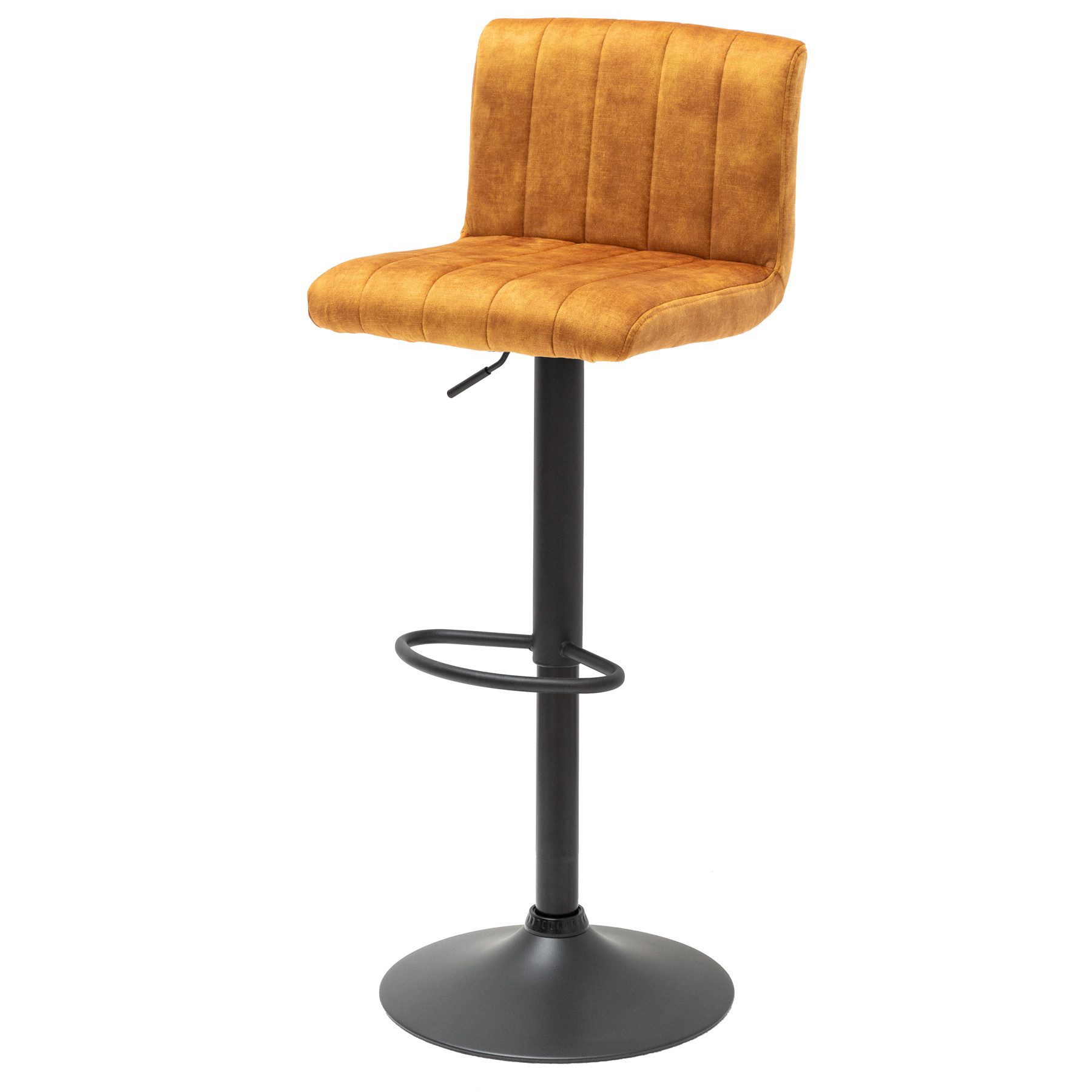 riess-ambiente Barhocker PORTLAND senfgelb / schwarz, mit Fußablage günstig online kaufen