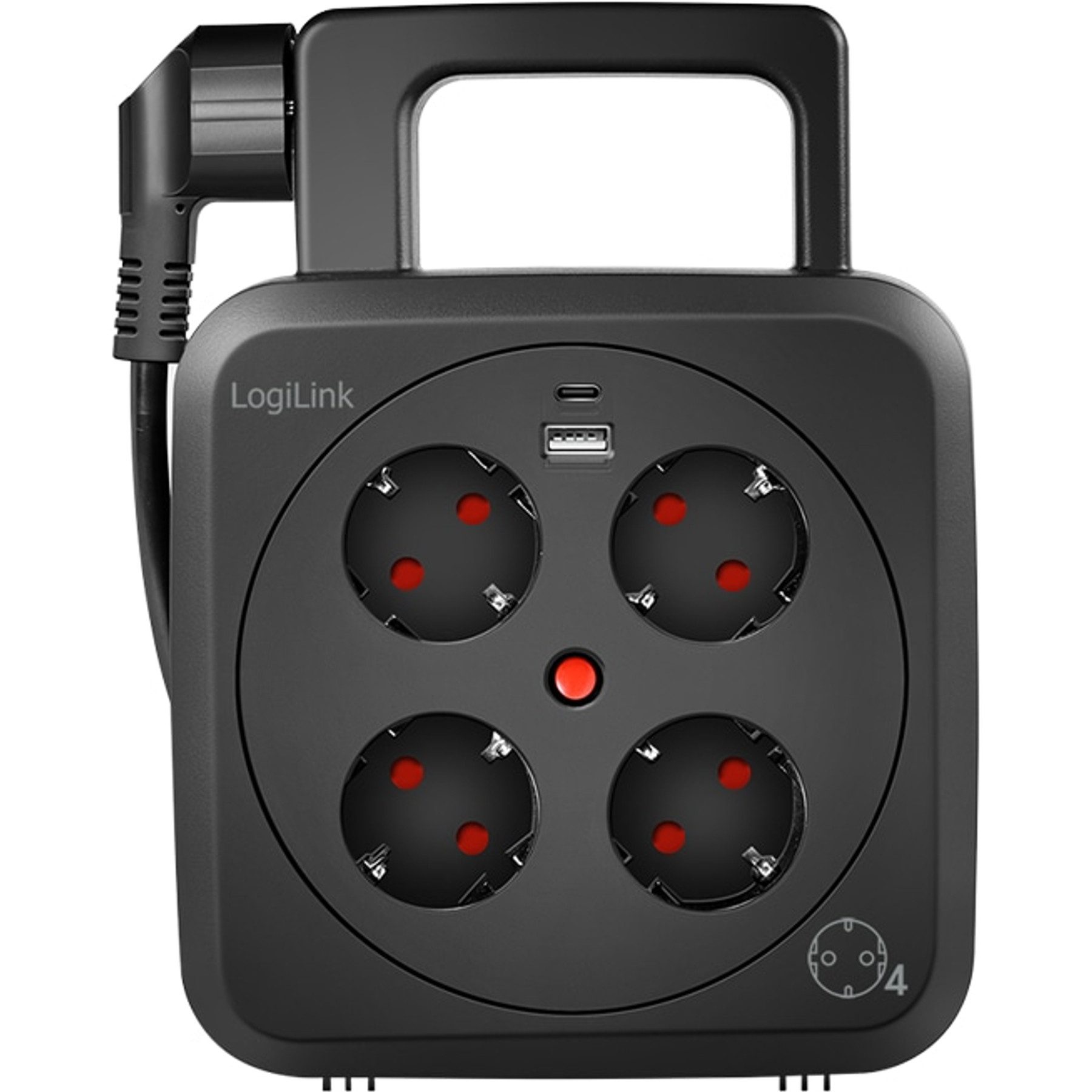 LogiLink LOGILINK Kabeltrommel LPS504, 4-fach, 1x günstig online kaufen