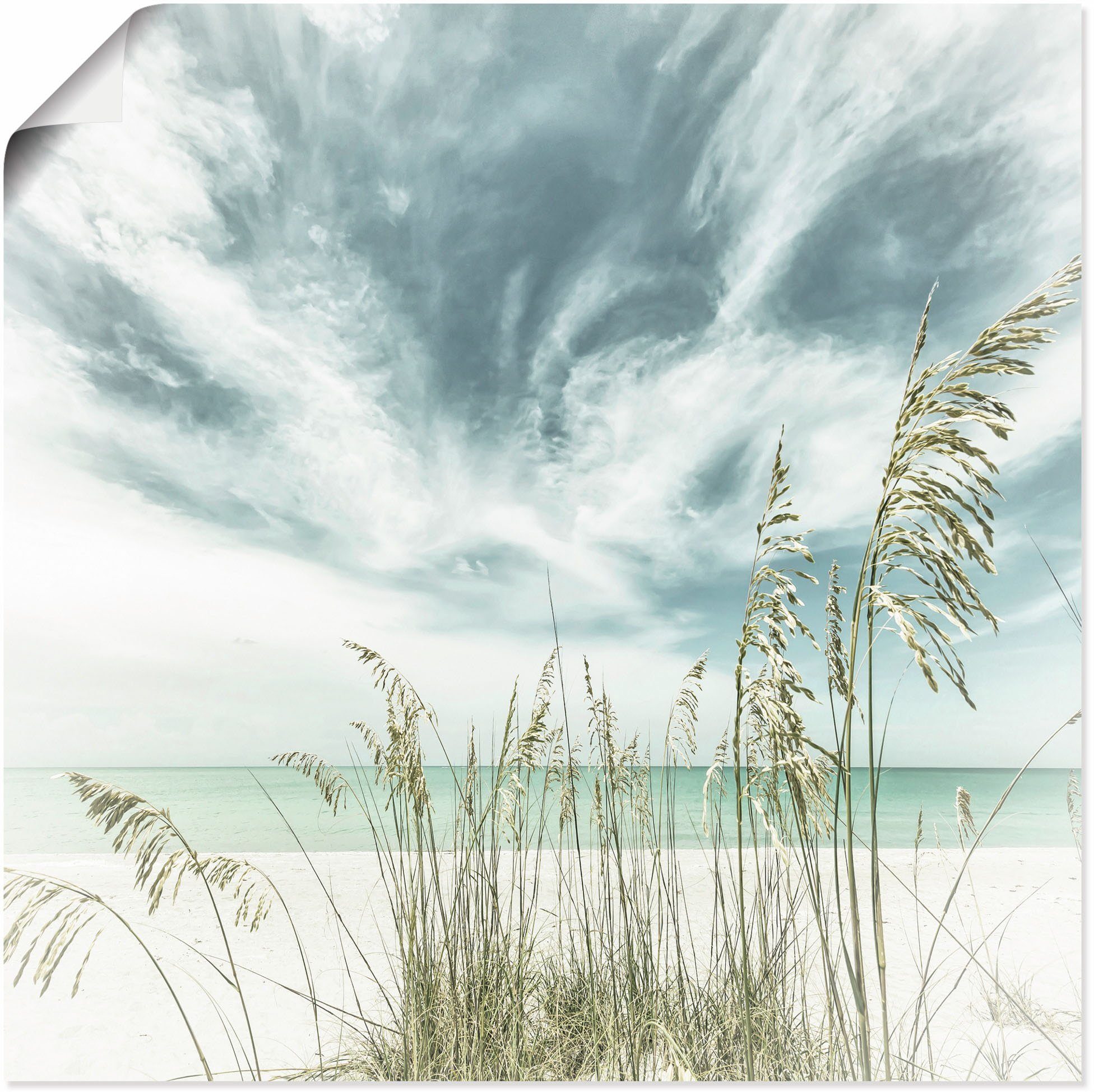 Artland Wandbild Allein am Strand, Strandbilder (1 St), als Leinwandbild, Poster in verschied. Größen