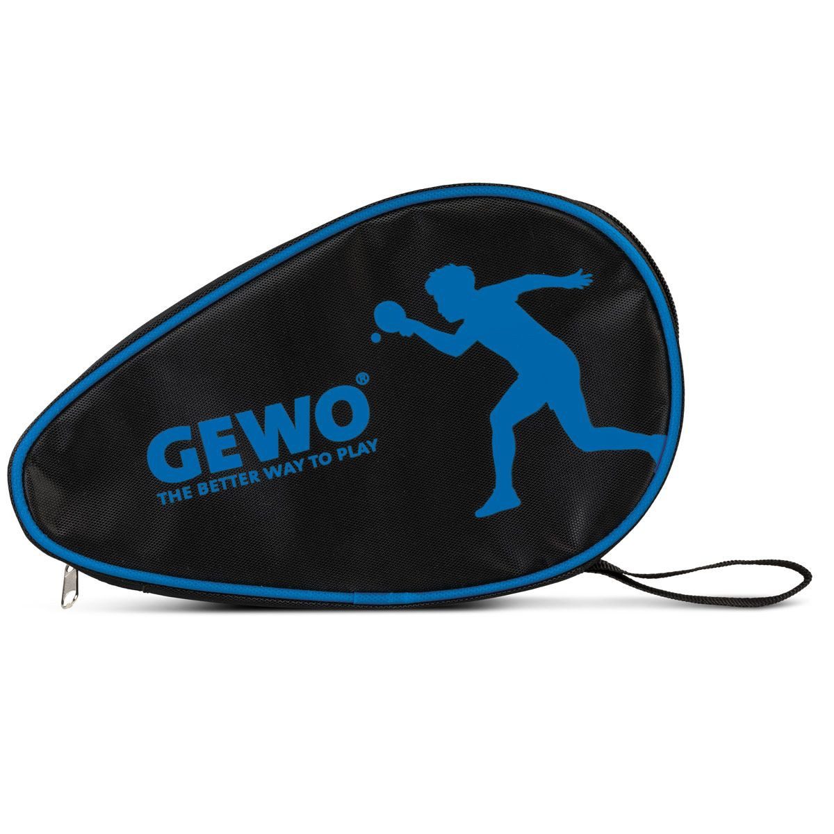 Schlägerhülle Nova Tischtennisschlägerhülle für 1 Schläger, schwarz/hellblau