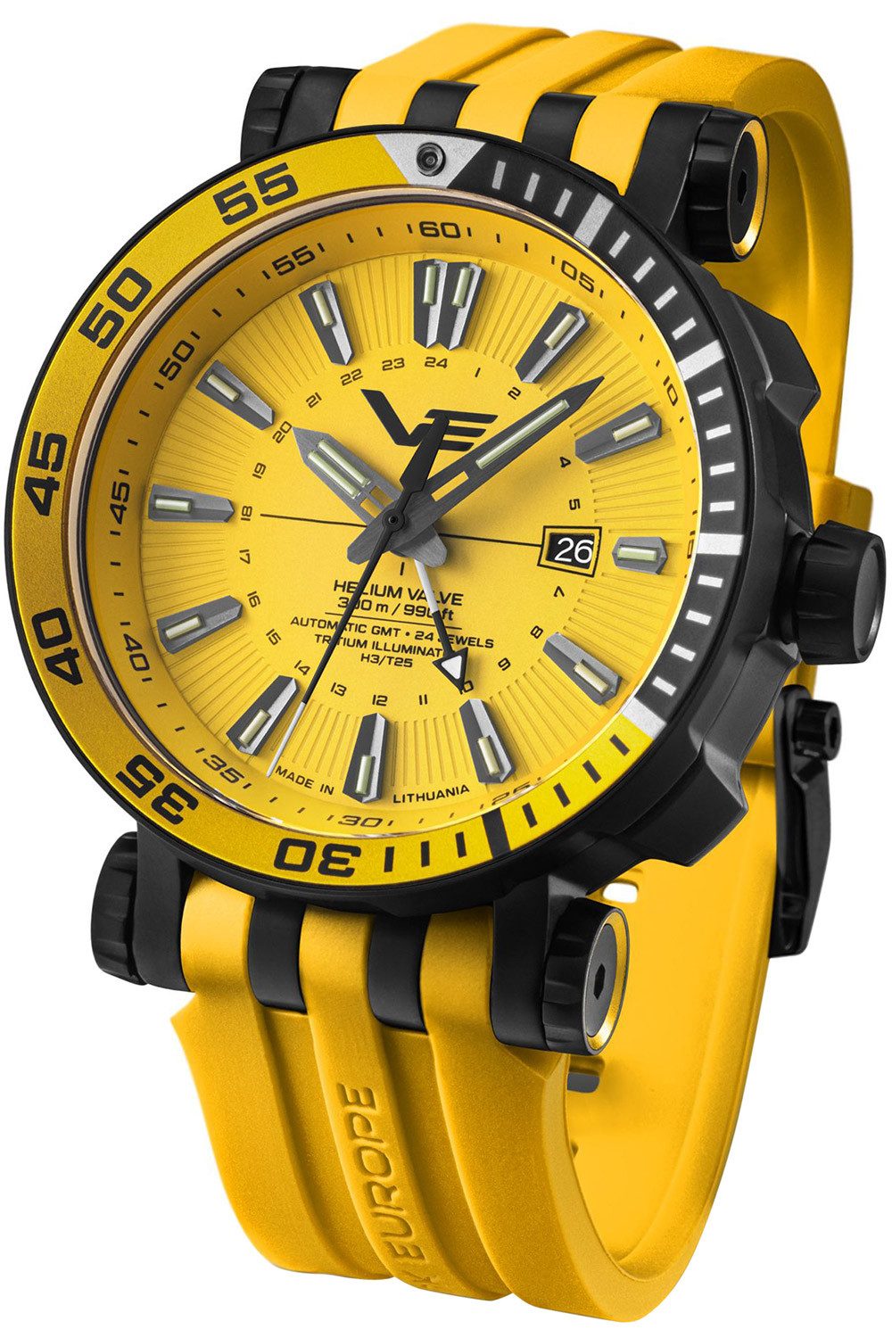 Vostok Europe Automatikuhr GMT Energia Rocket Gelb 2 Bänder günstig online kaufen