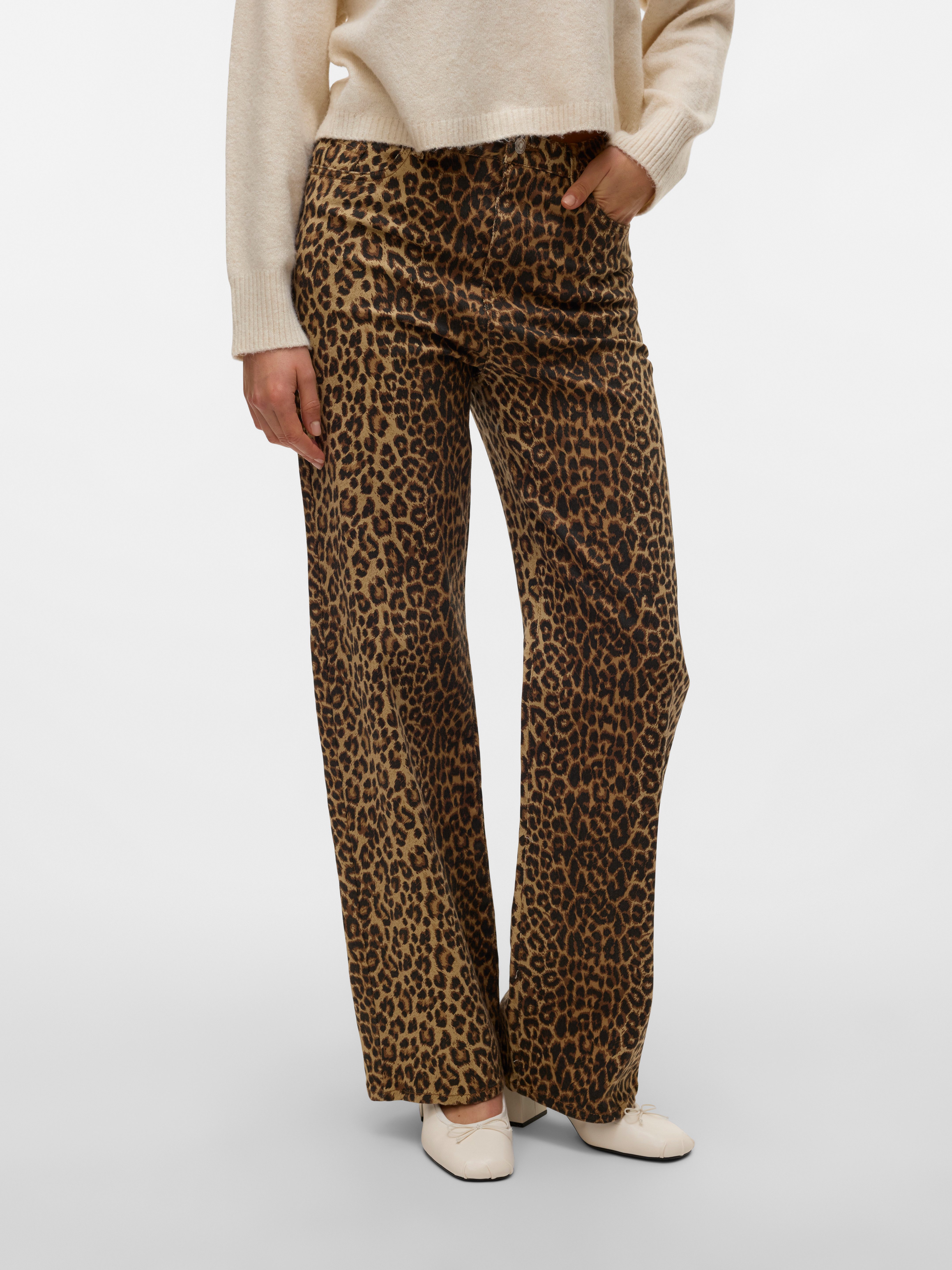 Vero Moda High-waist-Jeans VMTESSA HR WIDE STRETCH AOP JEANS NOOS