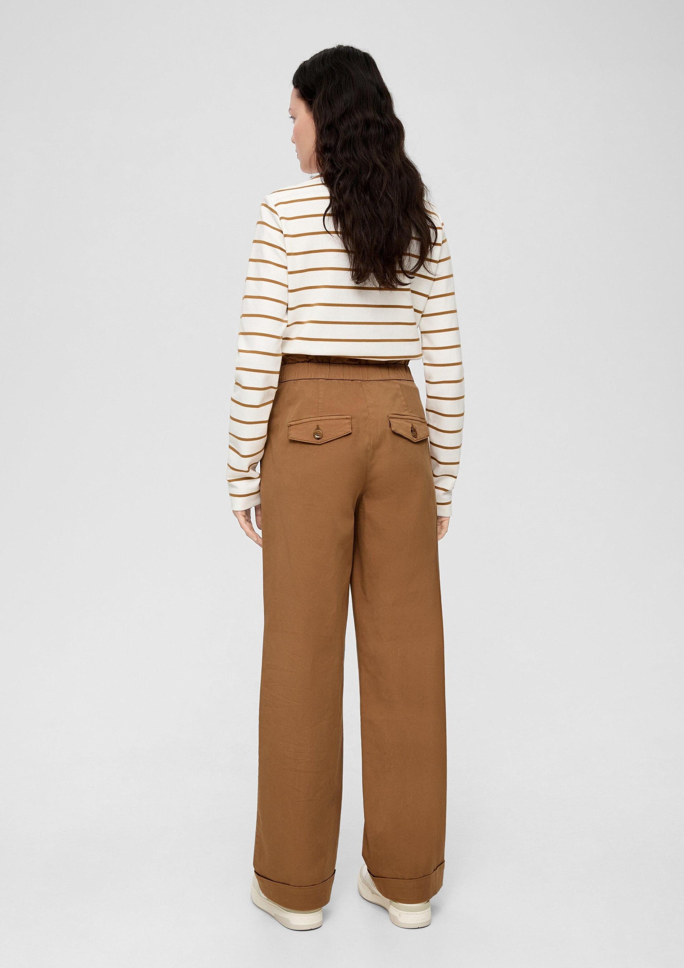 s.Oliver Chinos Hose Regular: Twill-Hose mit Bundfalten