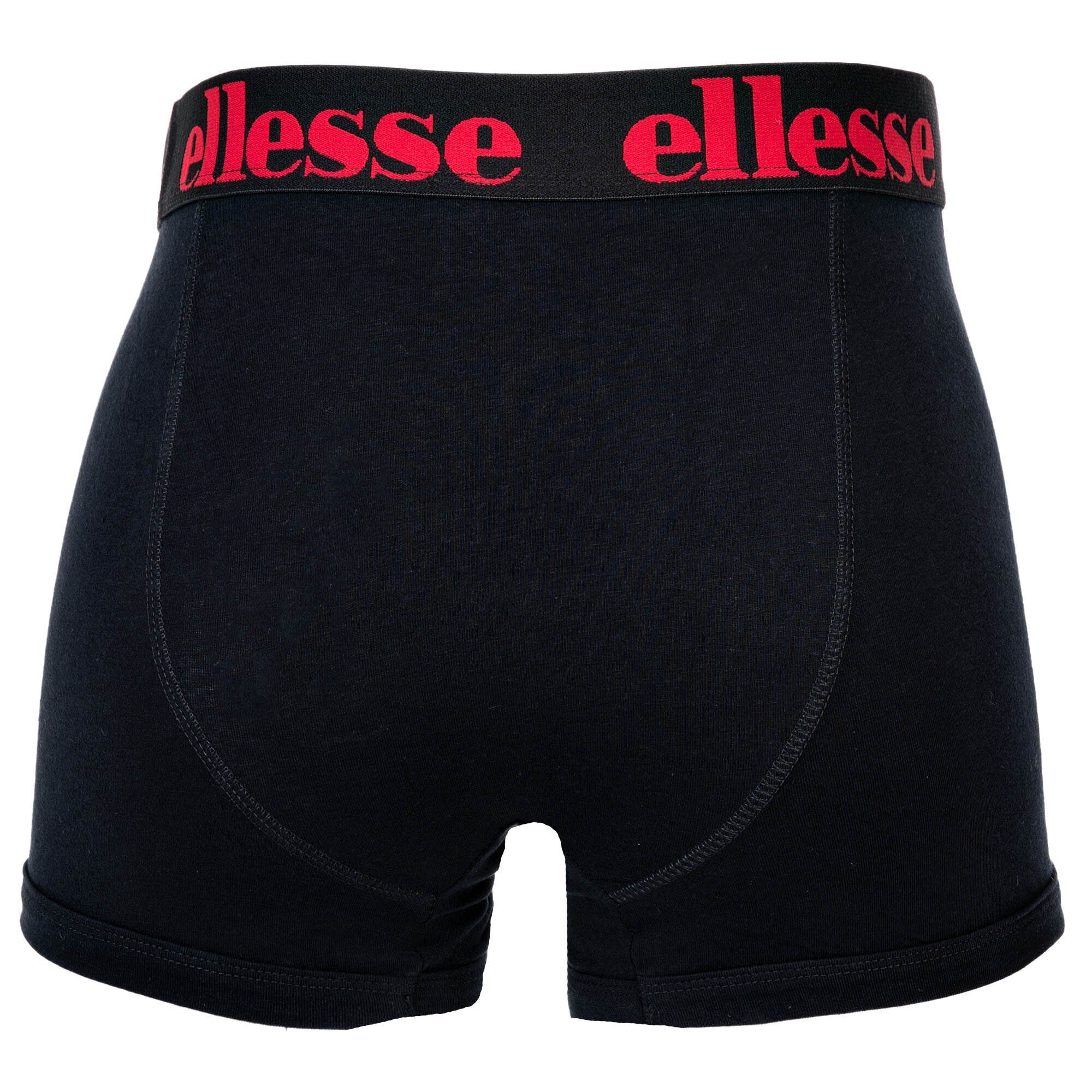 Boxer - Schwarz/Bunt Herren Boxer 7 7er Boxer Ellesse Shorts, Pack Pack Yema