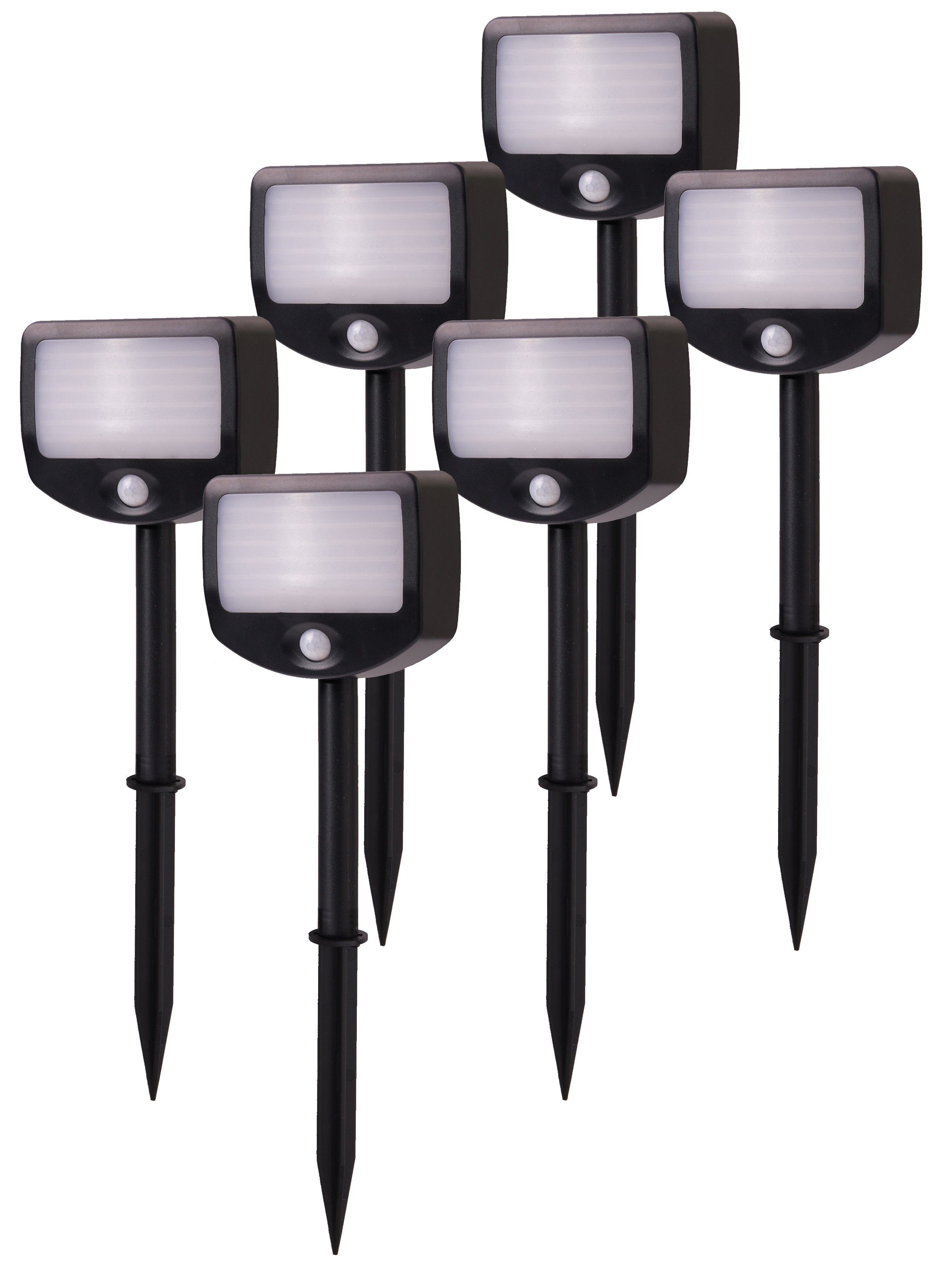 Northpoint Bewegungsmelder LED Batterie Strahler Fluter Sicherheitsleuchte 6er Set mit Funk