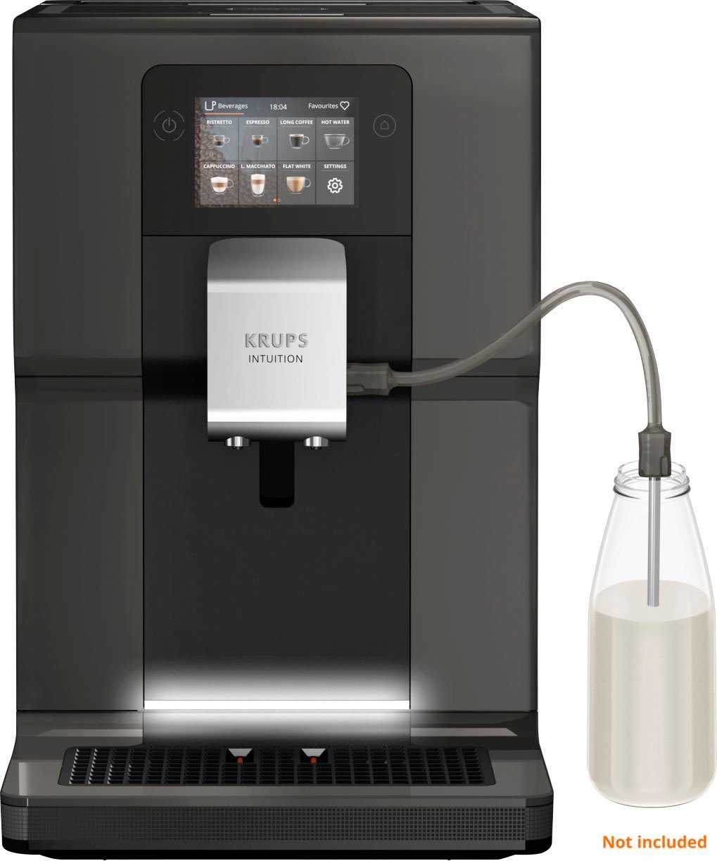 Krups Kaffeevollautomat EA872B Intuition Preference, 3,5"-Farb-Touchscreen, intuitive farbige Lichtanzeigen