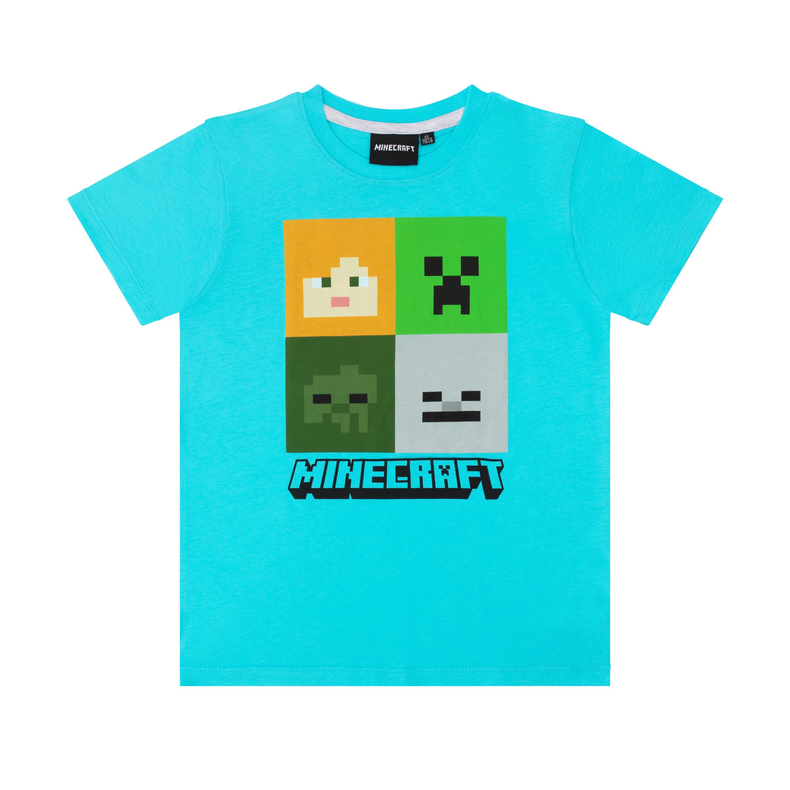 Minecraft Schlafanzug Minecraft Kinder Pyjama kurzer Schlafanzug Creeper (Minecraft)
