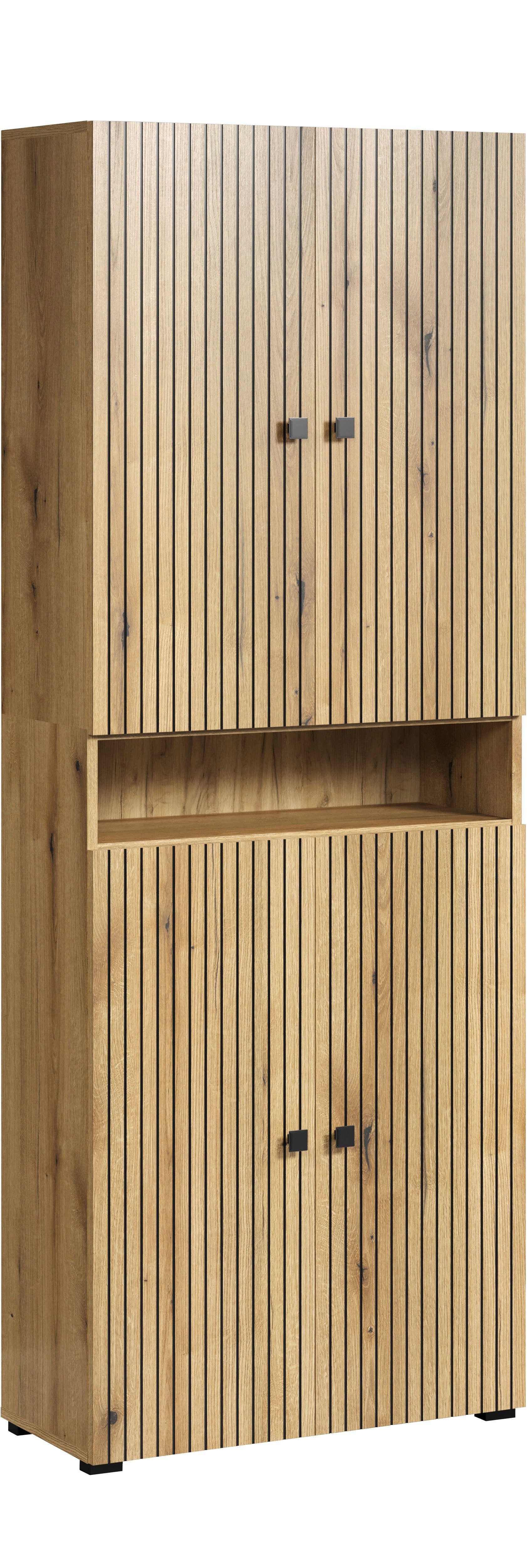 welltime Hochschrank Amrum (1-St) Badezimmerschrank mit und ohne Schublade - (B/T/H) 40-70/31/186 cm