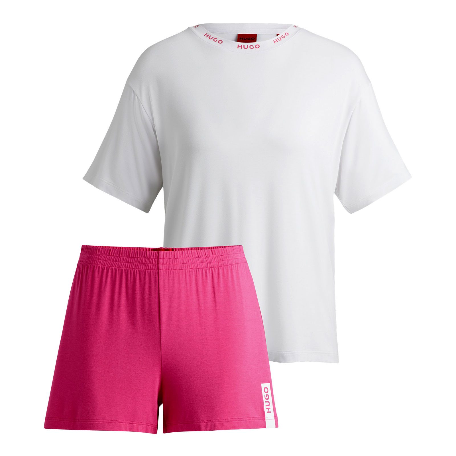 HUGO Pyjama Unite Short Set (2 tlg) mit Logo-Druck günstig online kaufen