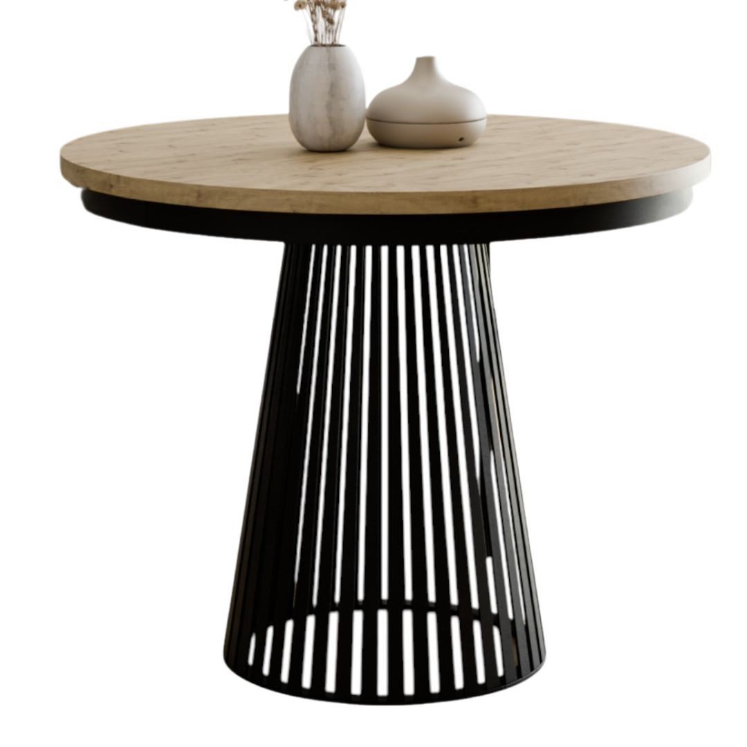 Compleo Esstisch Rund, Säulengestell mit Rillenstruktur DAST (TOPSELLER), A günstig online kaufen