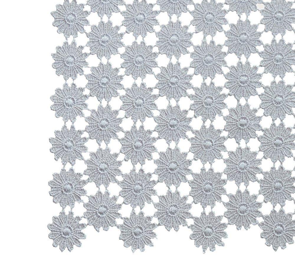 matches21 HOME & HOBBY Tischdecke Tischdecke Vollspitze nostalgische Blumen grau 30x70 cm (1-tlg)
