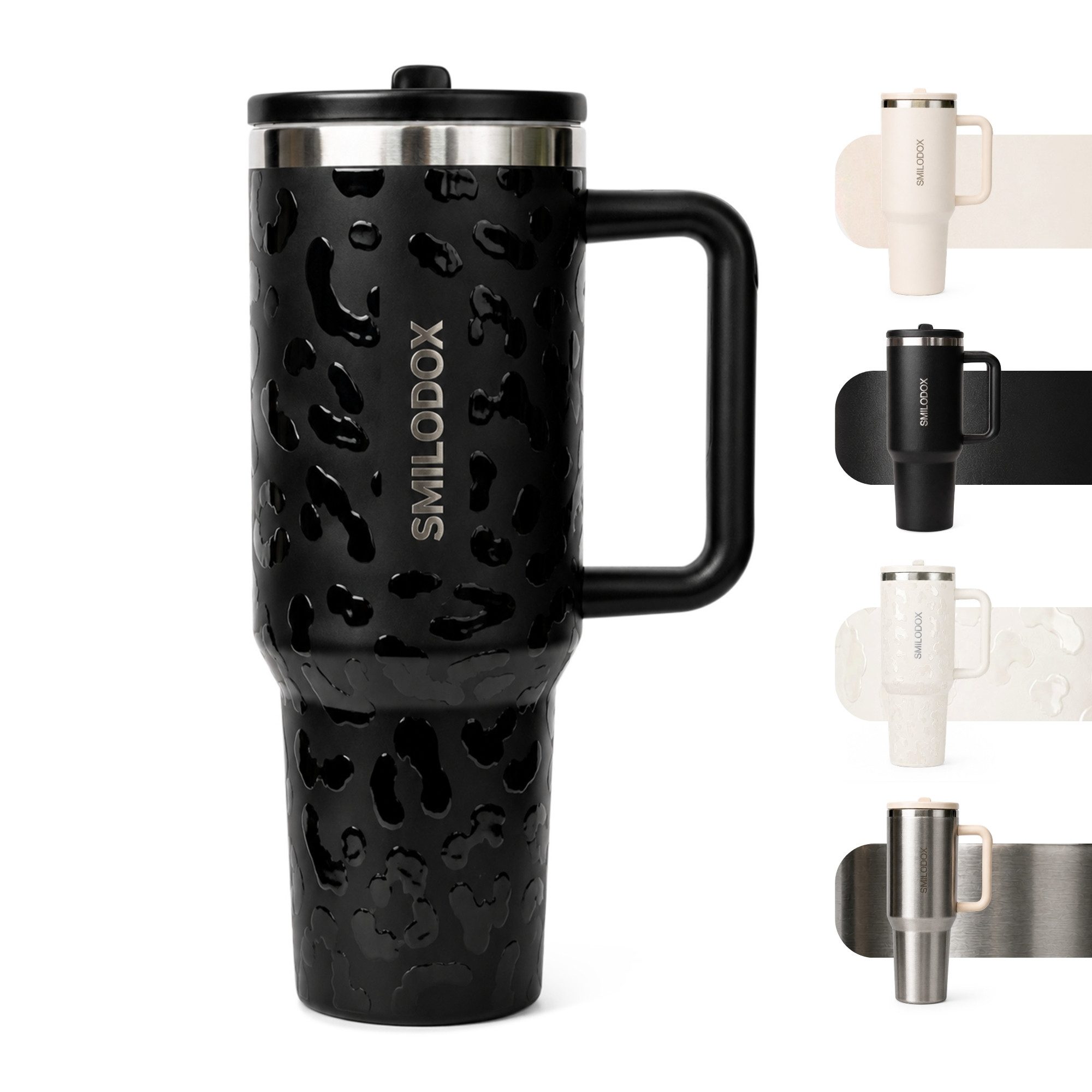 Smilodox Trinkflasche Termis Edelstahl Thermobecher, 1,2 Liter Trinkbecher, 100% auslaufsicher, BPA-frei, Unisex Design, für Büro, Gym & Alltag