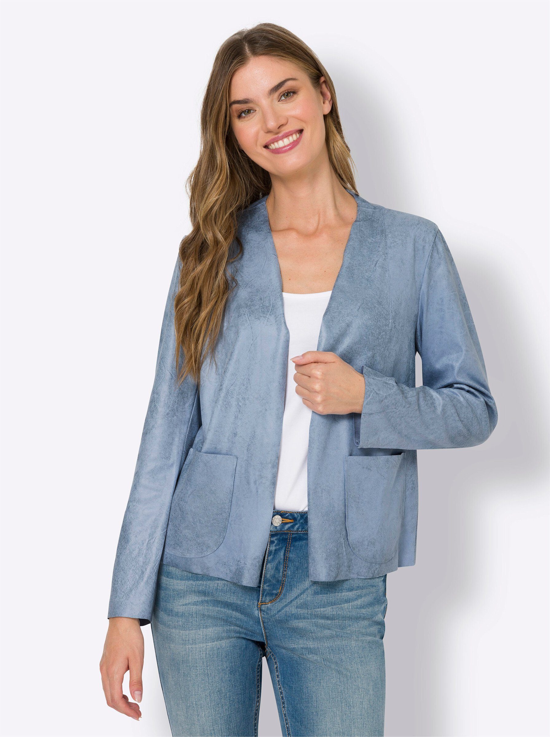 heine Blusenblazer Lederimitat-Blazer . günstig online kaufen