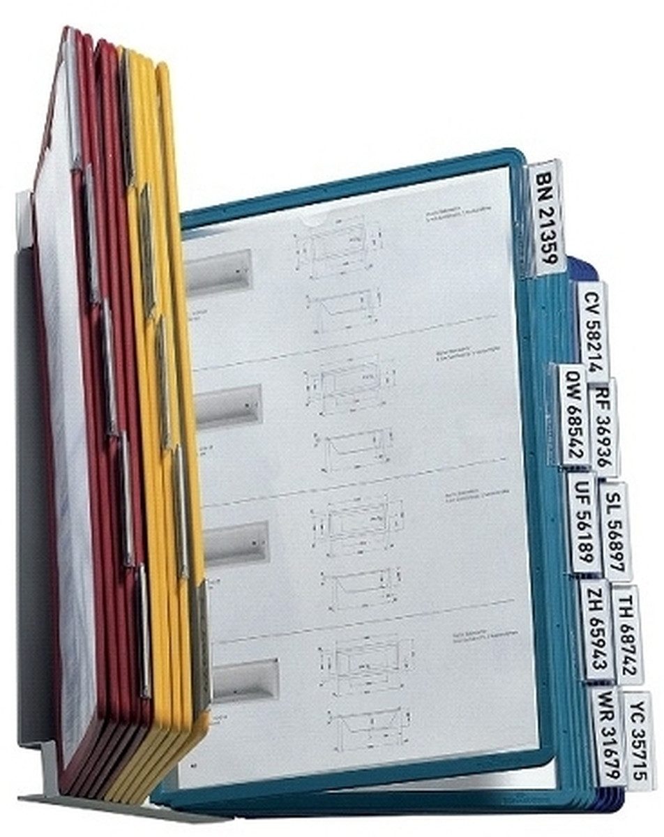 Fächermappe Sichttafelwandhalter Vario wall 20 Tafeln sortiert