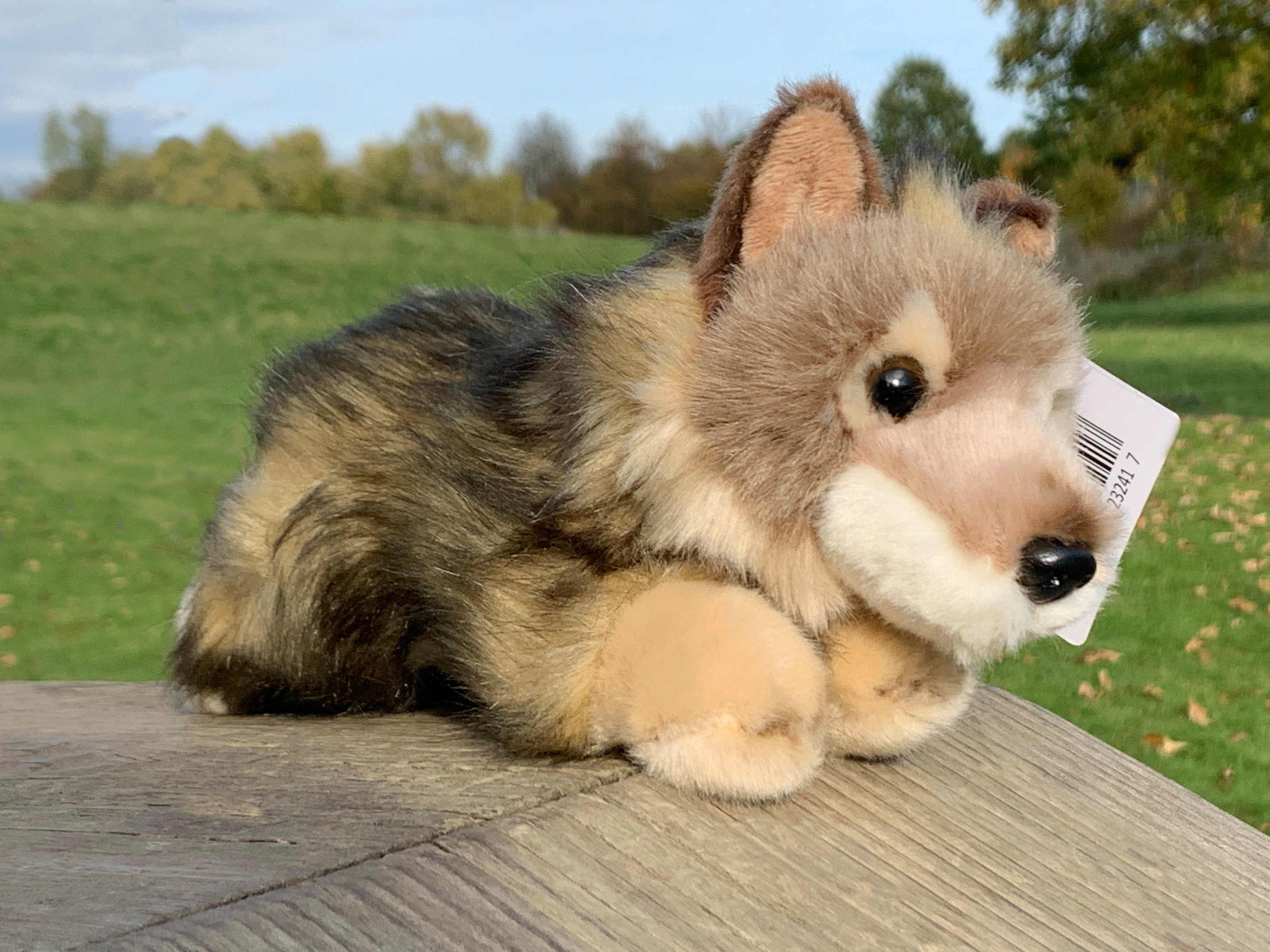 Uni-Toys Kuscheltier Wolf Junges, liegend - 24 cm (Länge) - Plüsch-Wolf - Plüschtier