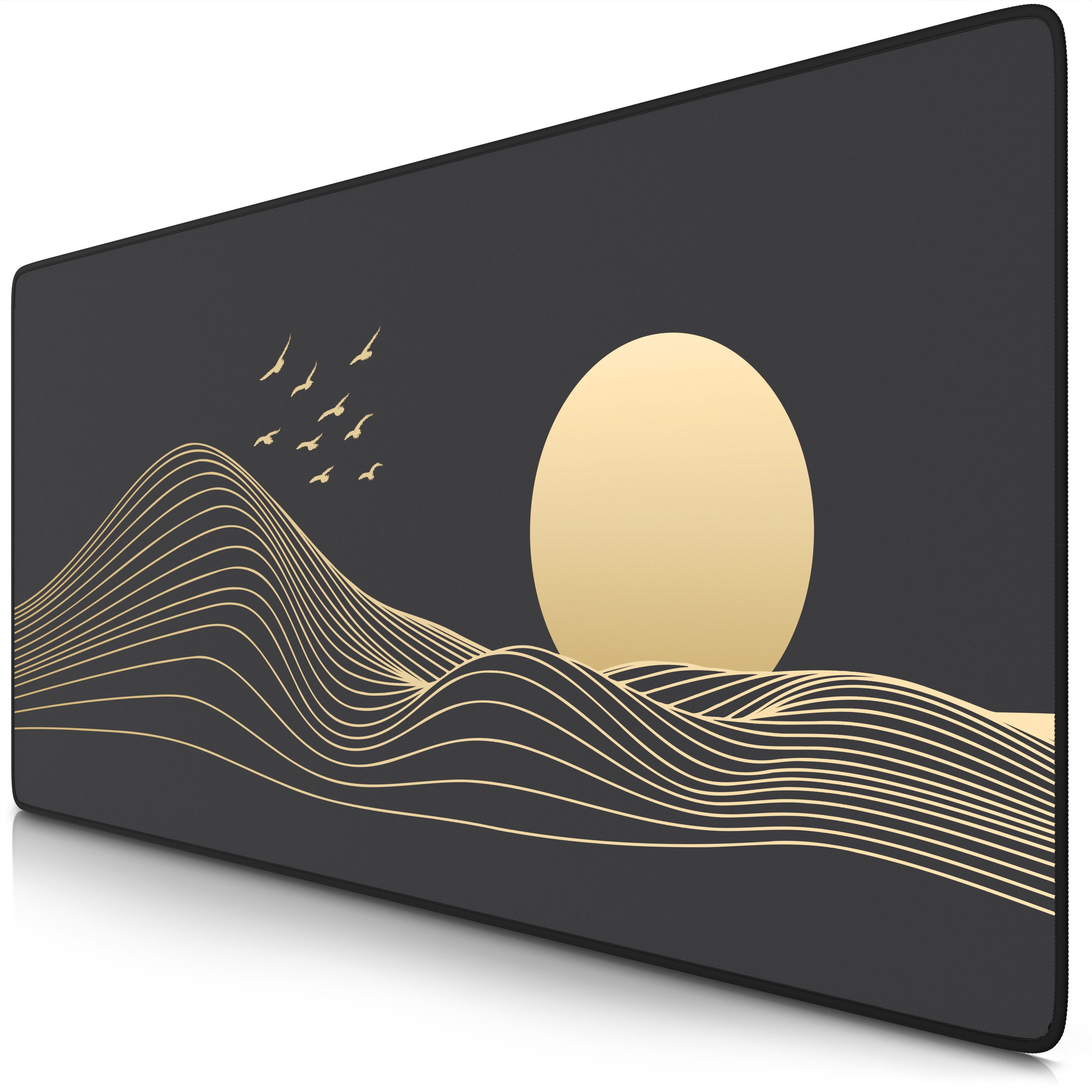 Titanwolf Gaming Mauspad XXL Speed Mousepad 900 x 400 x 3 mm, Schreibtischauflage, abwaschbar (1-St), rutschfeste Rückseite, Geschwindigkeit & Präzision, Sunset, Gaming