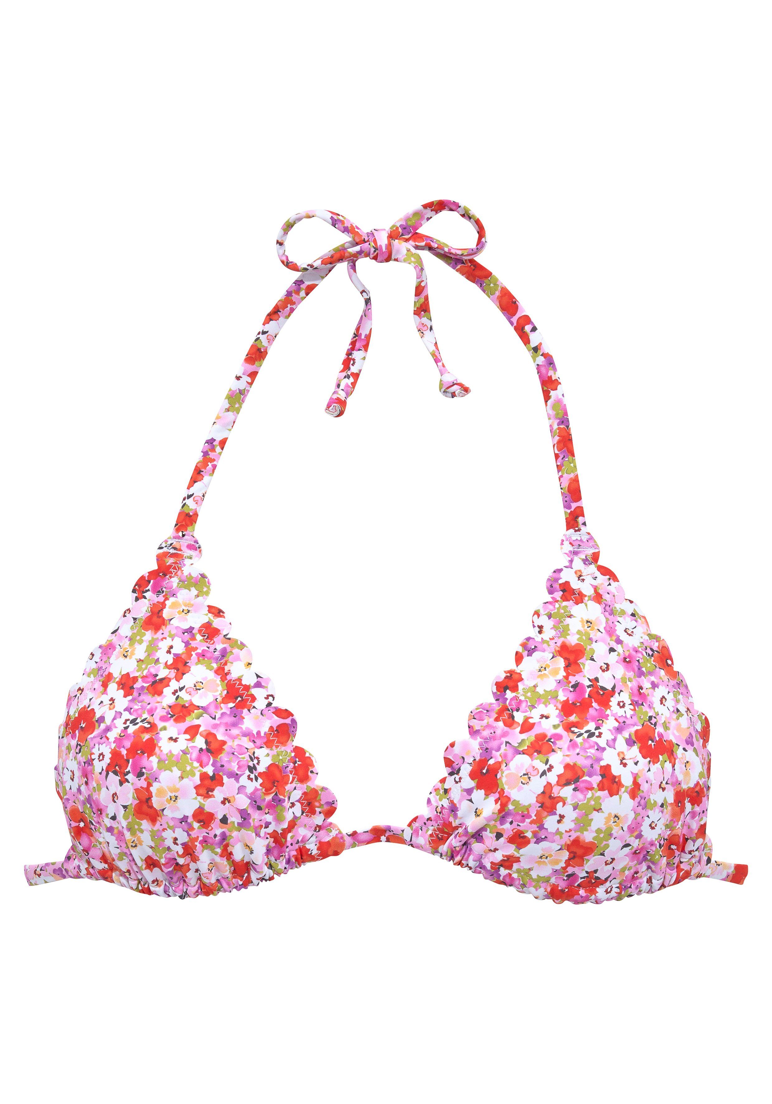LASCANA Triangel-Bikini-Top Jasmin, im Blümchen-Druck günstig online kaufen