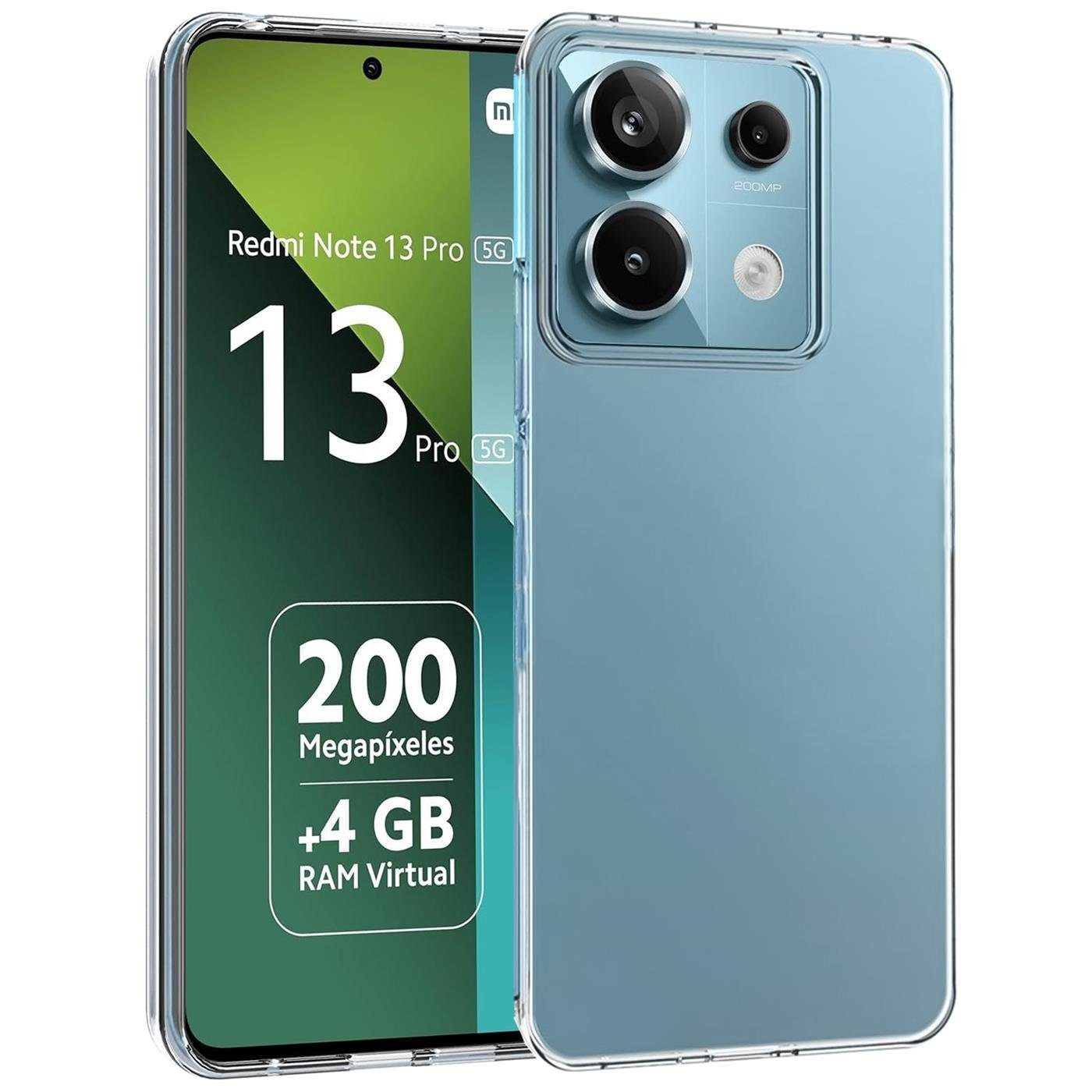 CoolGadget Handyhülle Transparent Ultra Slim Case für Xiaomi Redmi Note 13 Pro 5G 6,67 Zoll, Silikon Hülle Dünne Schutzhülle für Redmi Note 13 Pro 5G Hülle