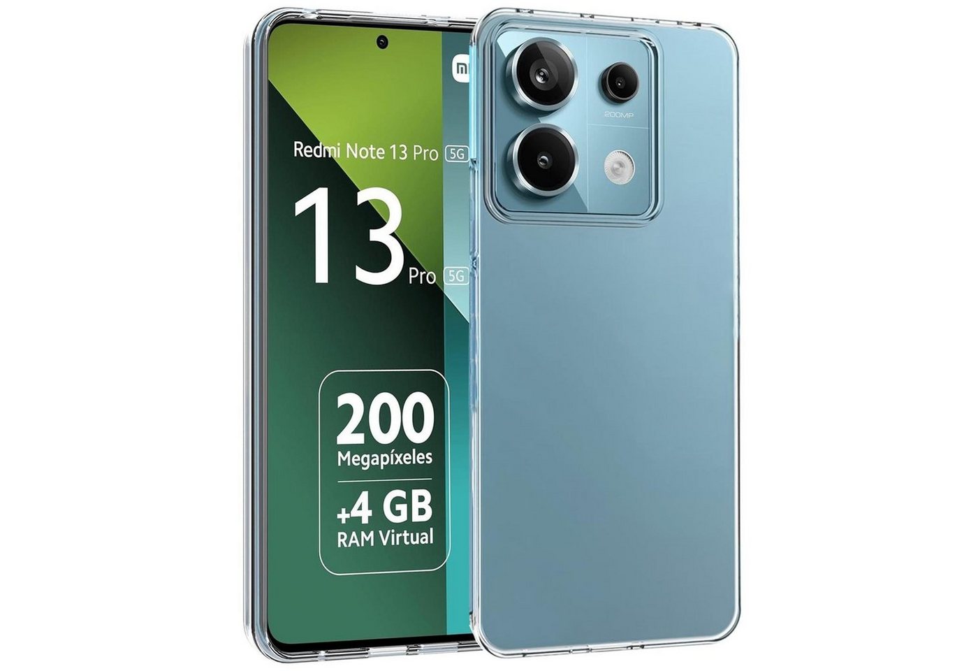 CoolGadget Handyhülle Transparent Ultra Slim Case für Xiaomi Redmi Note 13 Pro 5G 6,67 Zoll, Silikon Hülle Dünne Schutzhülle für Redmi Note 13 Pro 5G Hülle