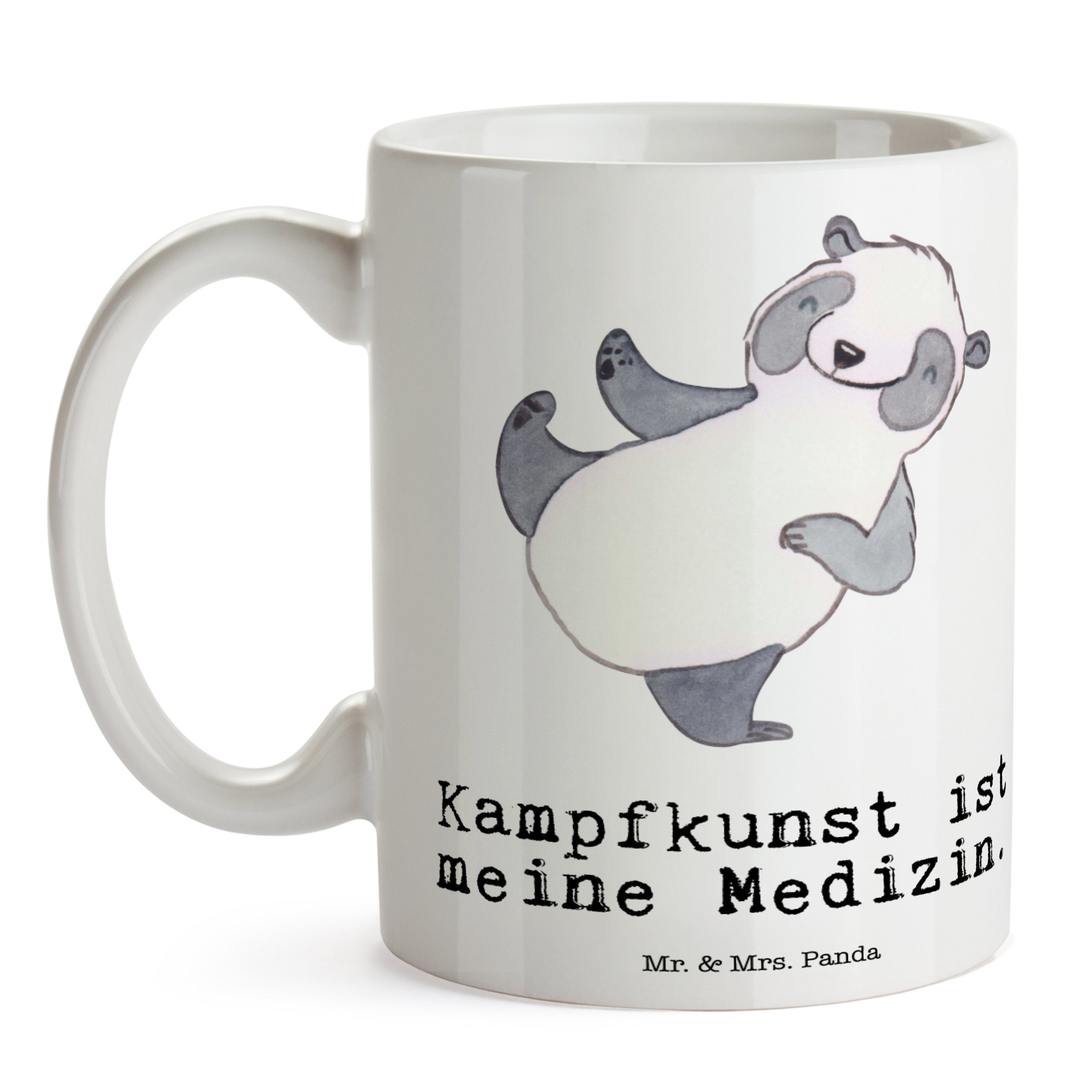 & Medizin Porzellantasse, Mr. Panda Weiß Tasse Geschenk, - Selbstver, Kampfkunst Panda - Keramik Mrs.