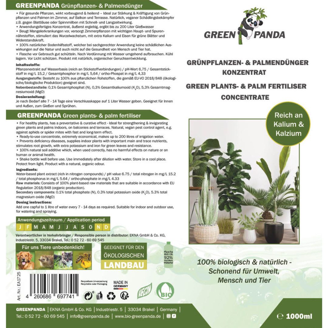 GreenPanda Pflanzendünger Grünpflanzen Dünger & Palmendünger, günstig online kaufen