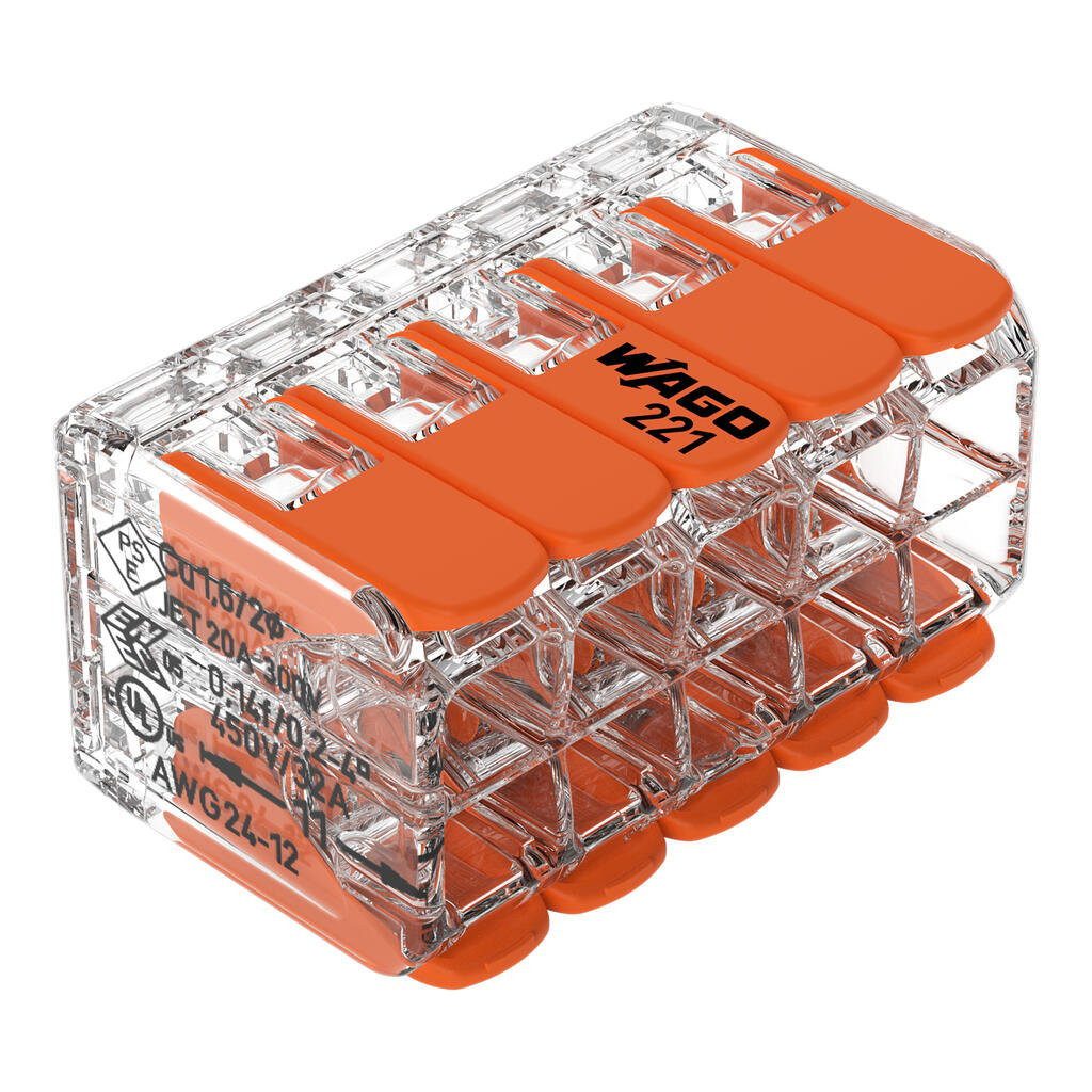 WAGO Verbindungsklemme Wago Compact Hebelklemme 10 Leiter 0,14 - 4 mm² -