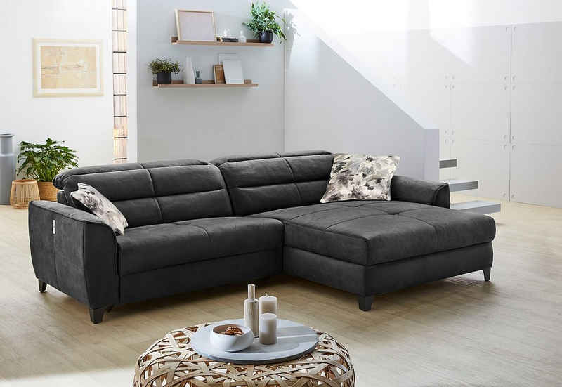 Jockenhöfer Gruppe Ecksofa Double One, mit 2x 120cm breiten, elektromotorischen Relaxfunktionen