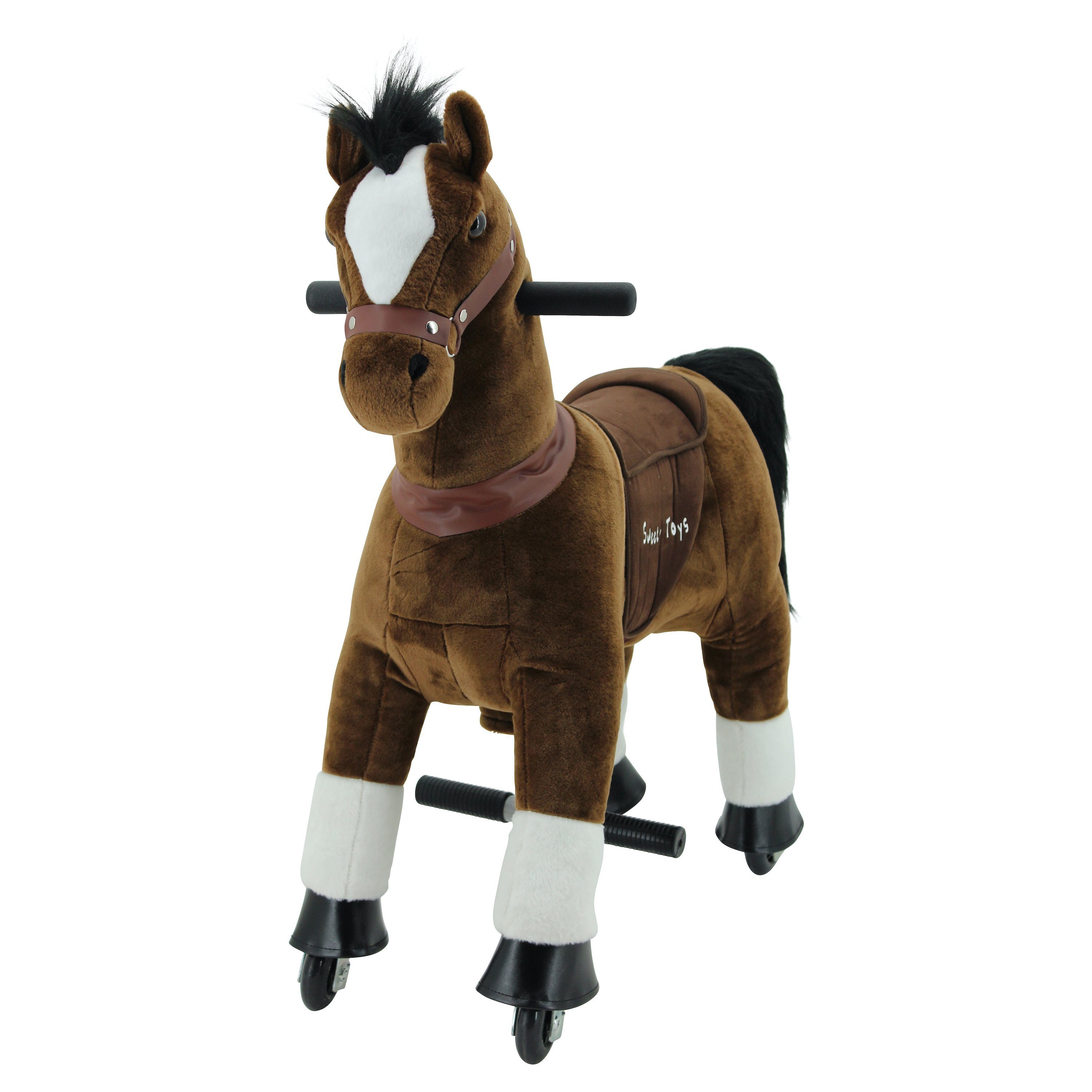 Sweety-Toys Reittier Sweety Toys 7271 Reittier Pferd CHOCOLATE auf Rollen für 3 bis 6 Jahre