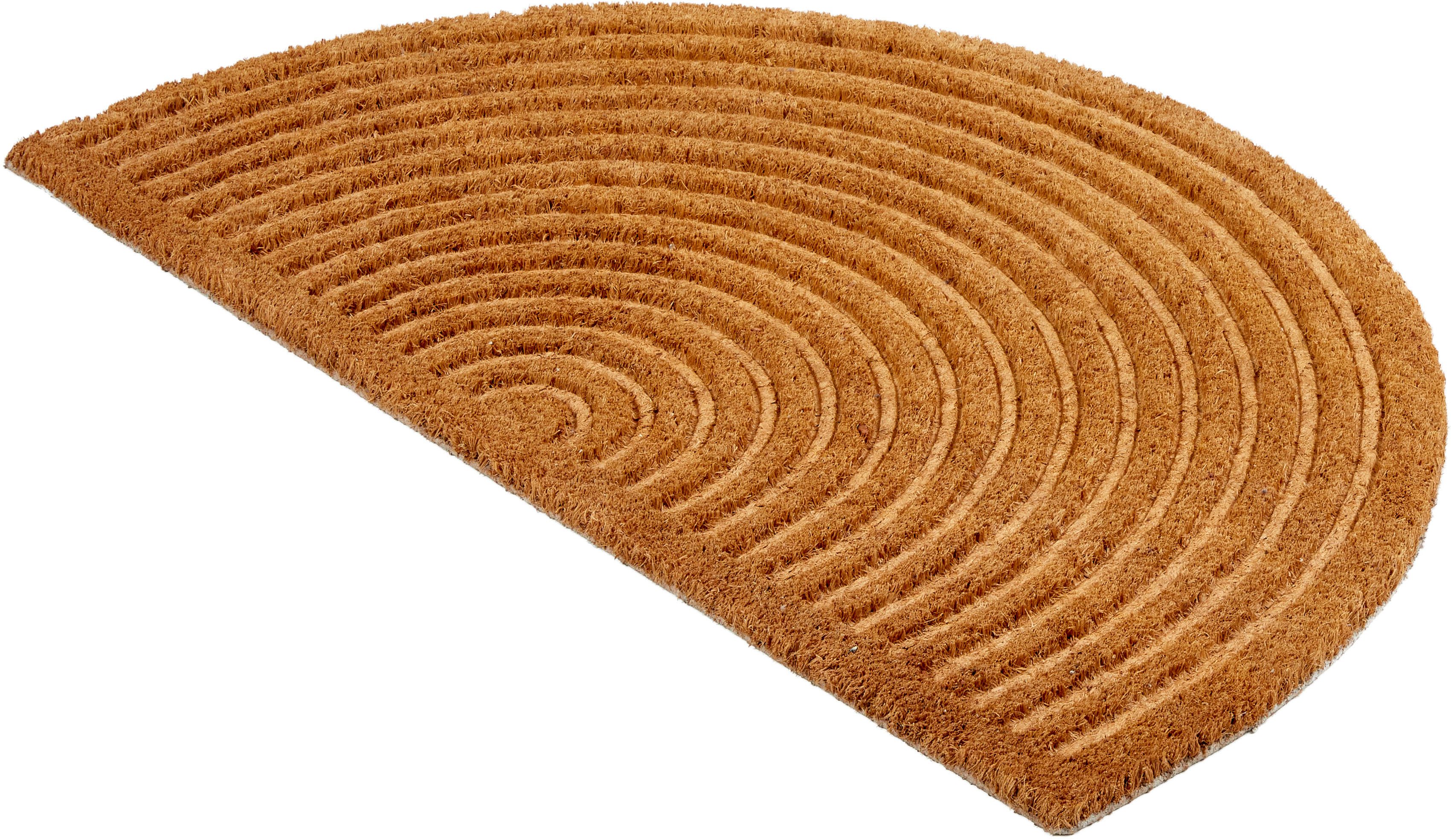ASTRA Fußmatte Coco Shape 007, Höhe: 15 mm, Türmatte, Kokos, halbrund, rutschfest