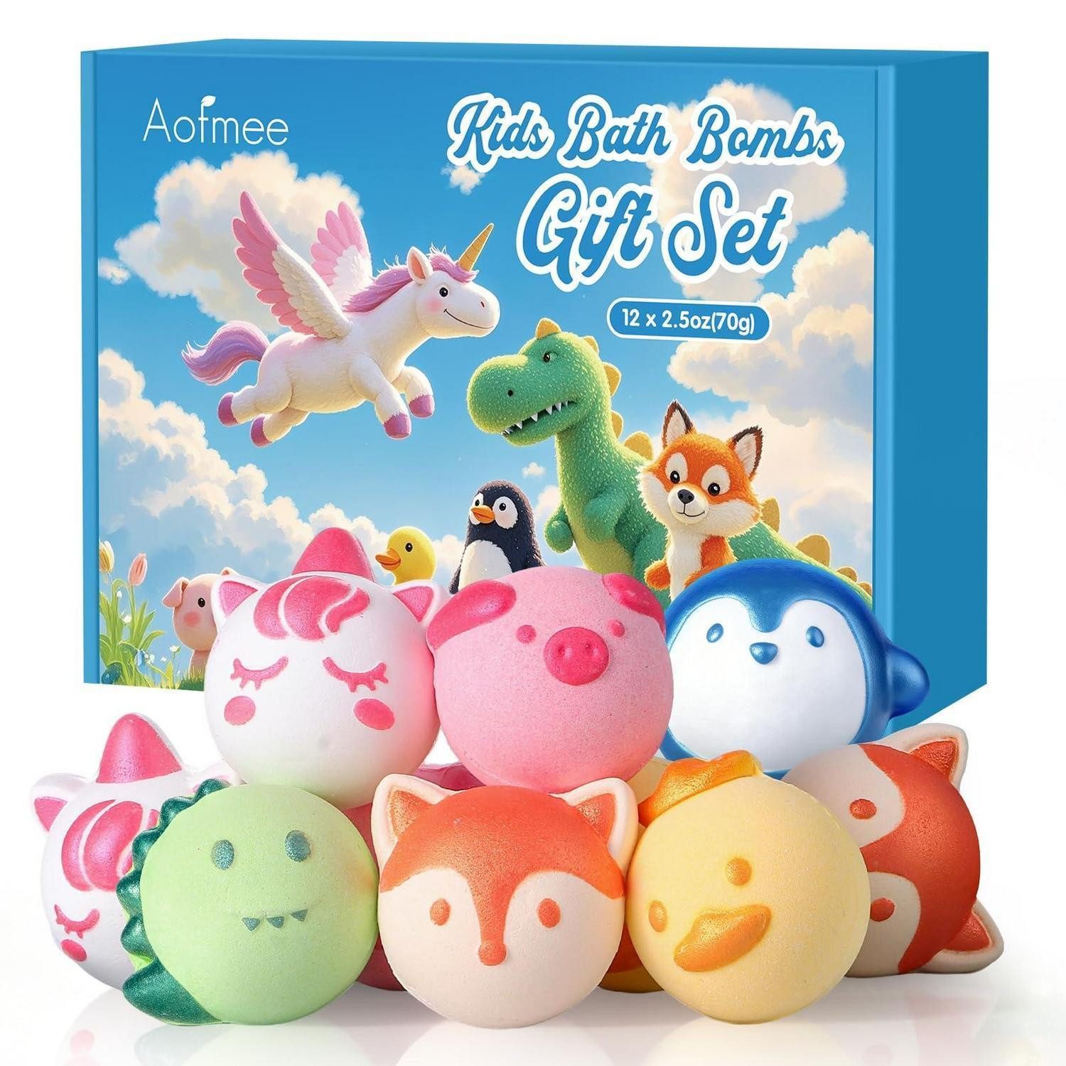 LuxusKollektion Badekugel Badebomben Kinder Tiere 12er Set
