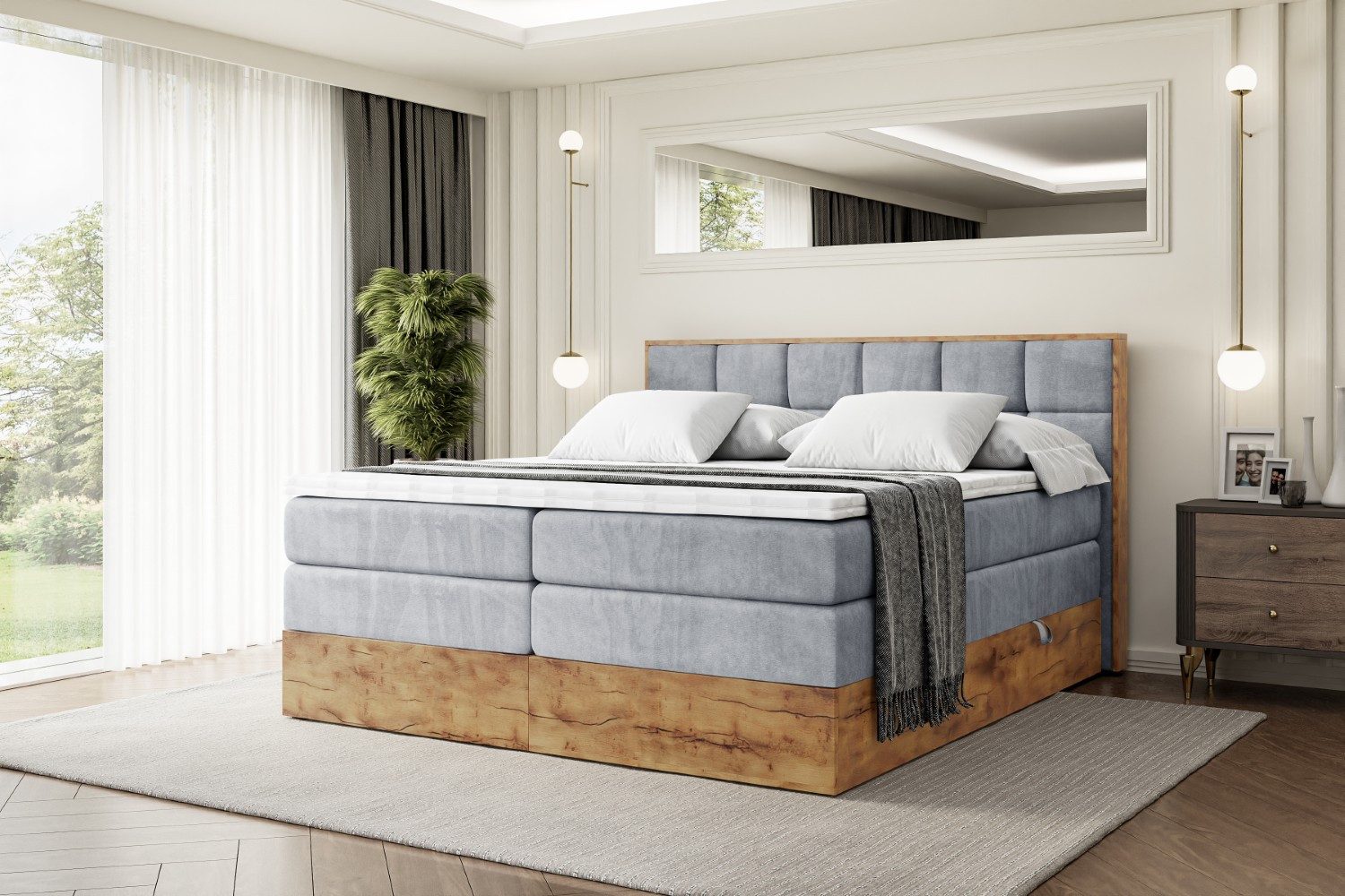 ALTDECOR Boxspringbett LOLLI2 KING (Multipocket-Matratze H4, günstig online kaufen