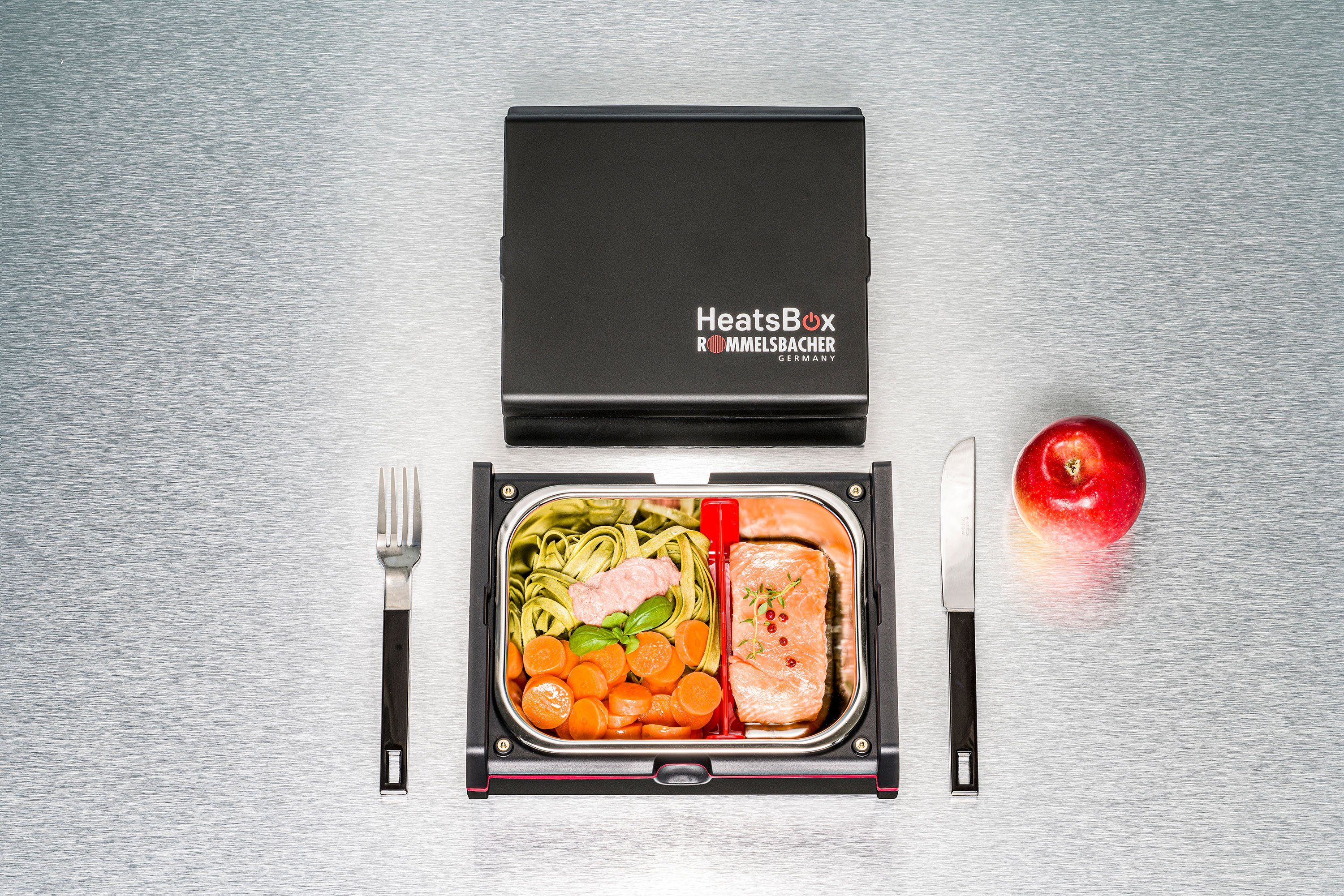 Edelstahl, (1-tlg) Elektrische Lunchbox 100, HB HEATSBOX® Rommelsbacher
