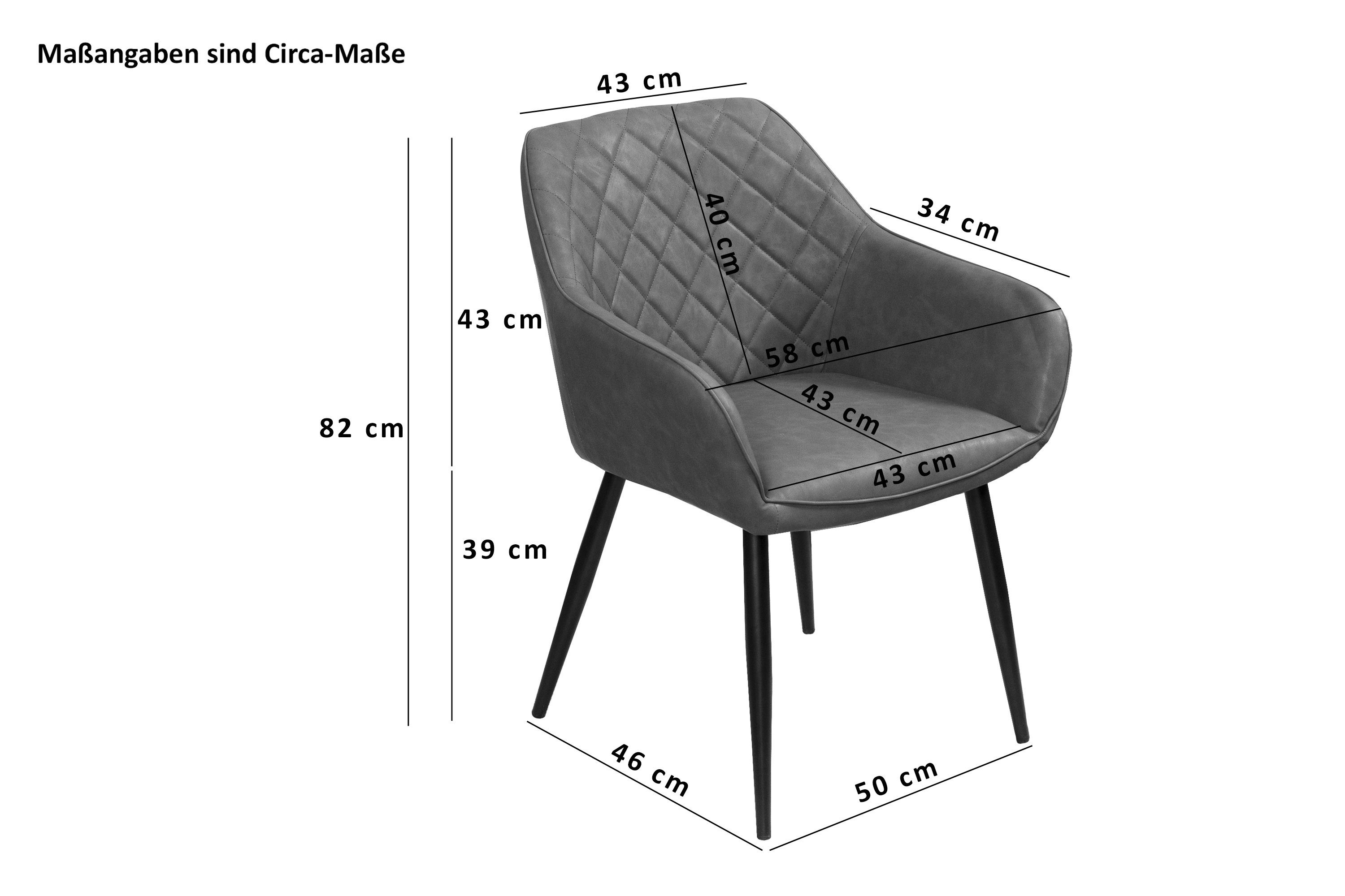Junado® Esszimmerstuhl Lasse, skandinavischer Stil hellbraun 43cm ergonomischer Sitzschale, Sitzhöhe mit