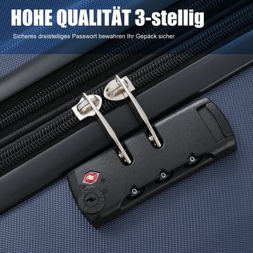 OKWISH Hartschalen-Trolley Reisekoffer, Handgepäck 4 Rollen, ABS-Material, 4 Rollen