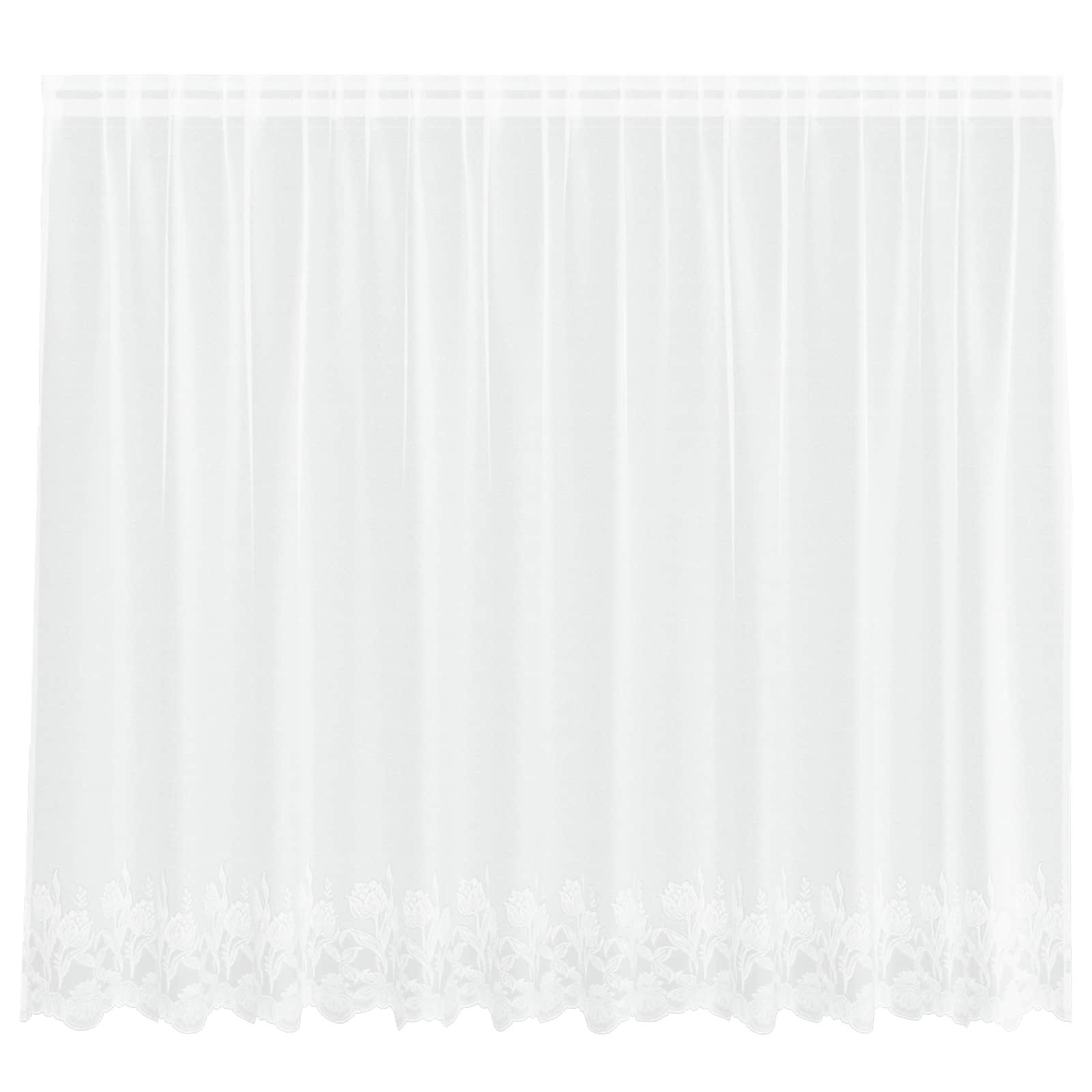 vidaXL Vorhang Spitzenvorhang Weiß 160 x 300 cm Polyester (1 St), Polyester